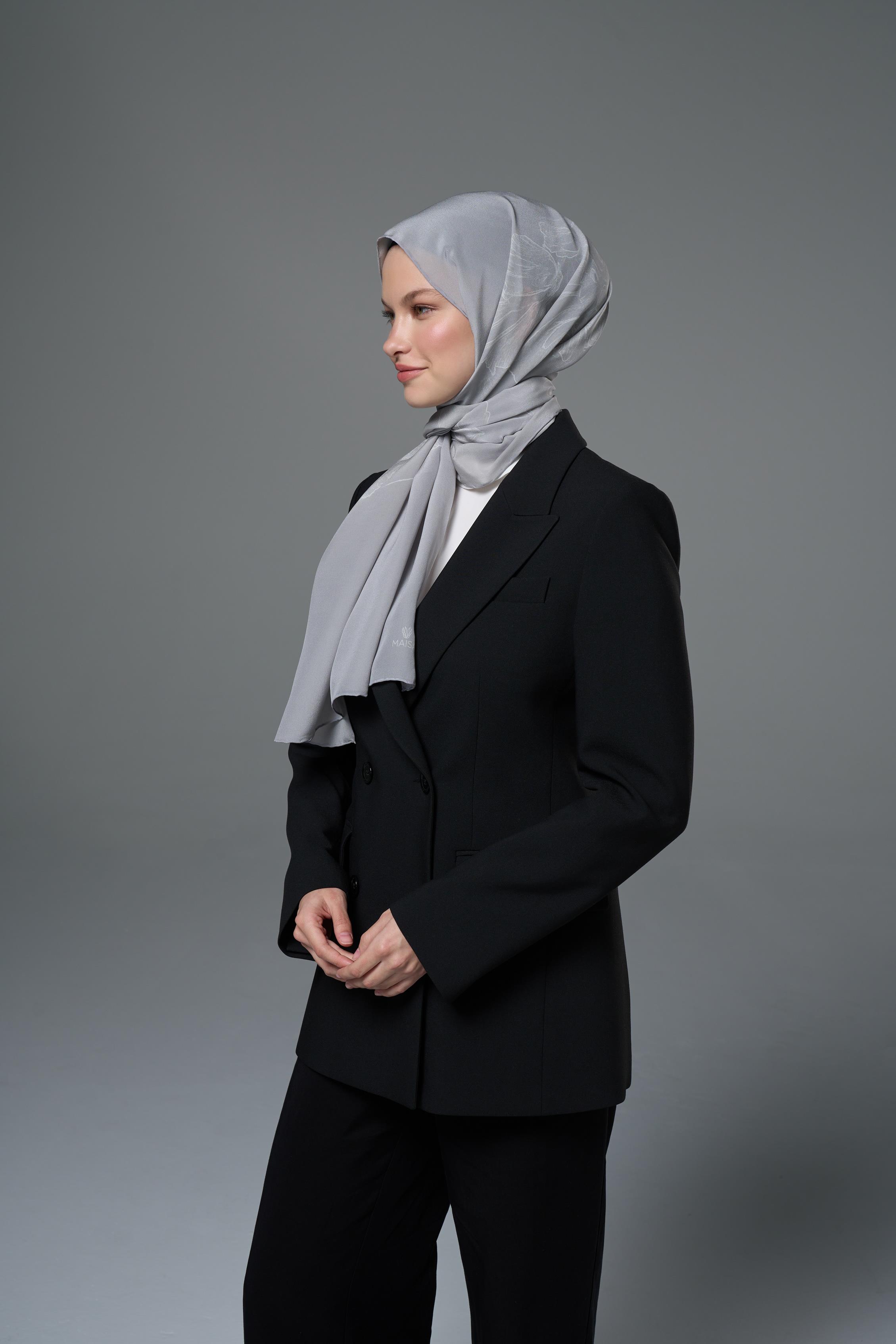 SAYE KREP İPEK ŞAL 70*190 - TAŞ