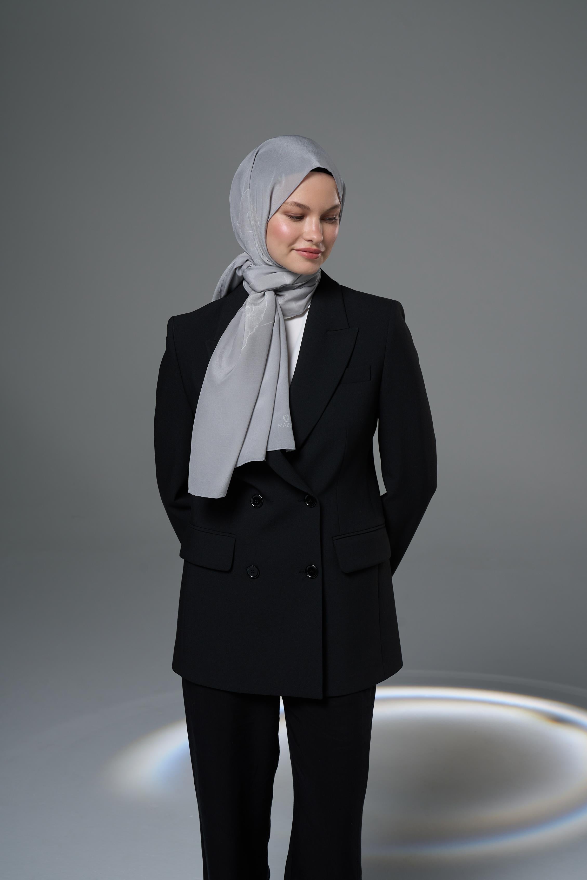 SAYE KREP İPEK ŞAL 70*190 - TAŞ