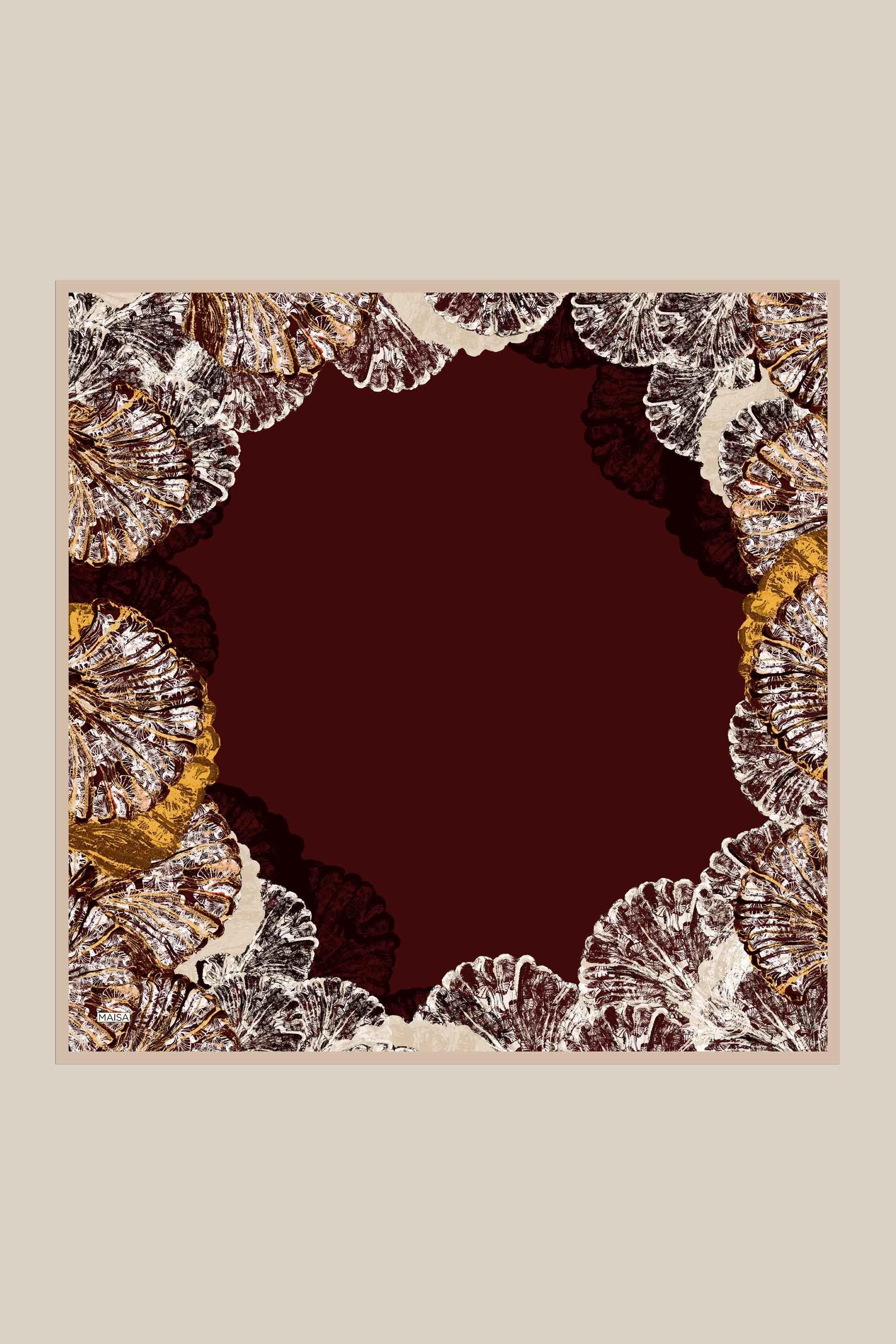SAYRA MULBERRY İPEK EŞARP 90*90 CM - BORDO