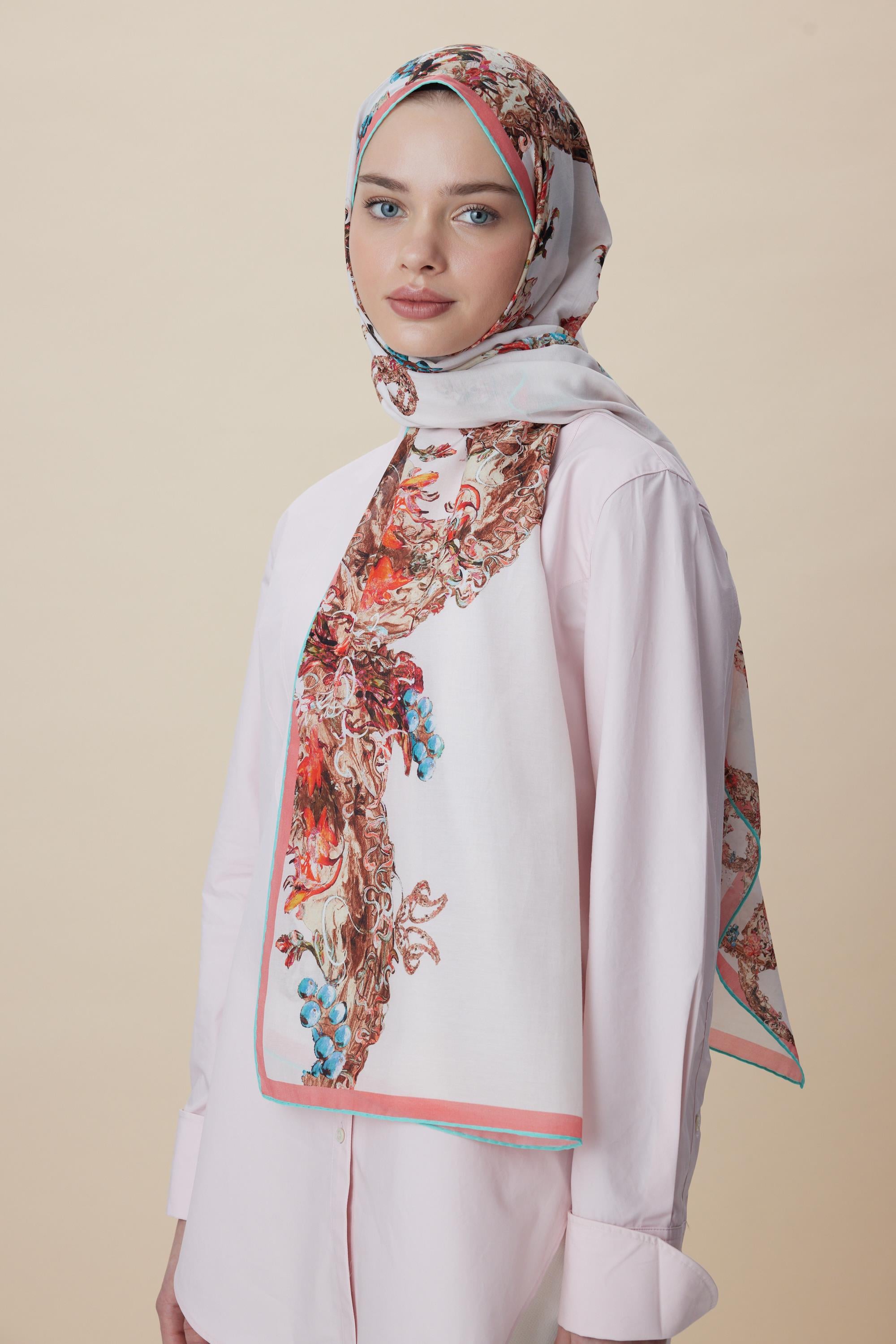 ŞEBNEM FLOŞ VİSKON ŞAL 70*190 CM - PUDRA PEMBE