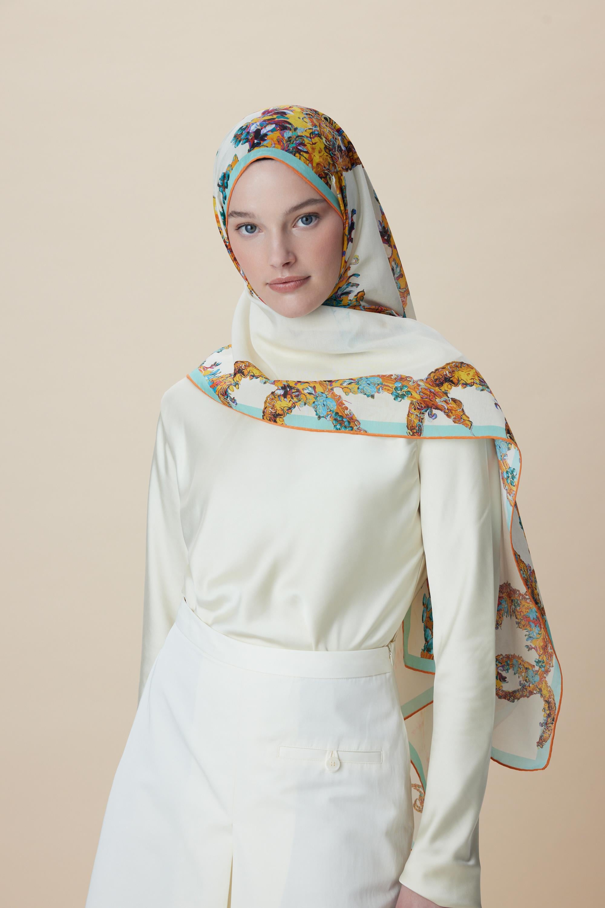 ŞEBNEM FLOŞ VİSKON ŞAL 70*190 CM - SARI