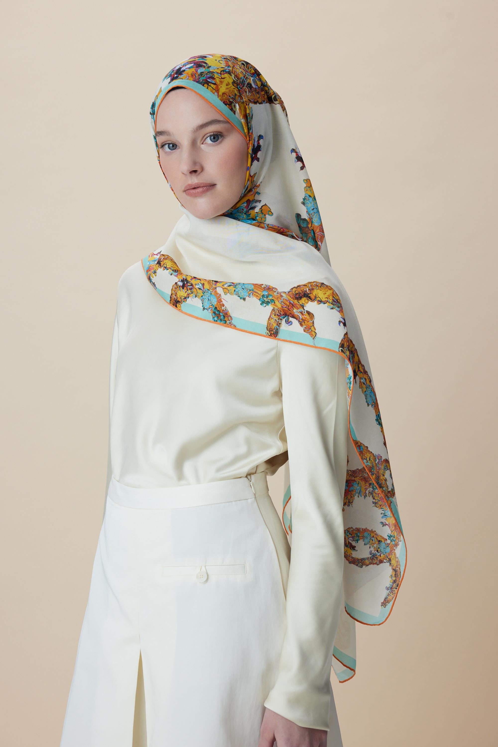 ŞEBNEM FLOŞ VİSKON ŞAL 70*190 CM - SARI