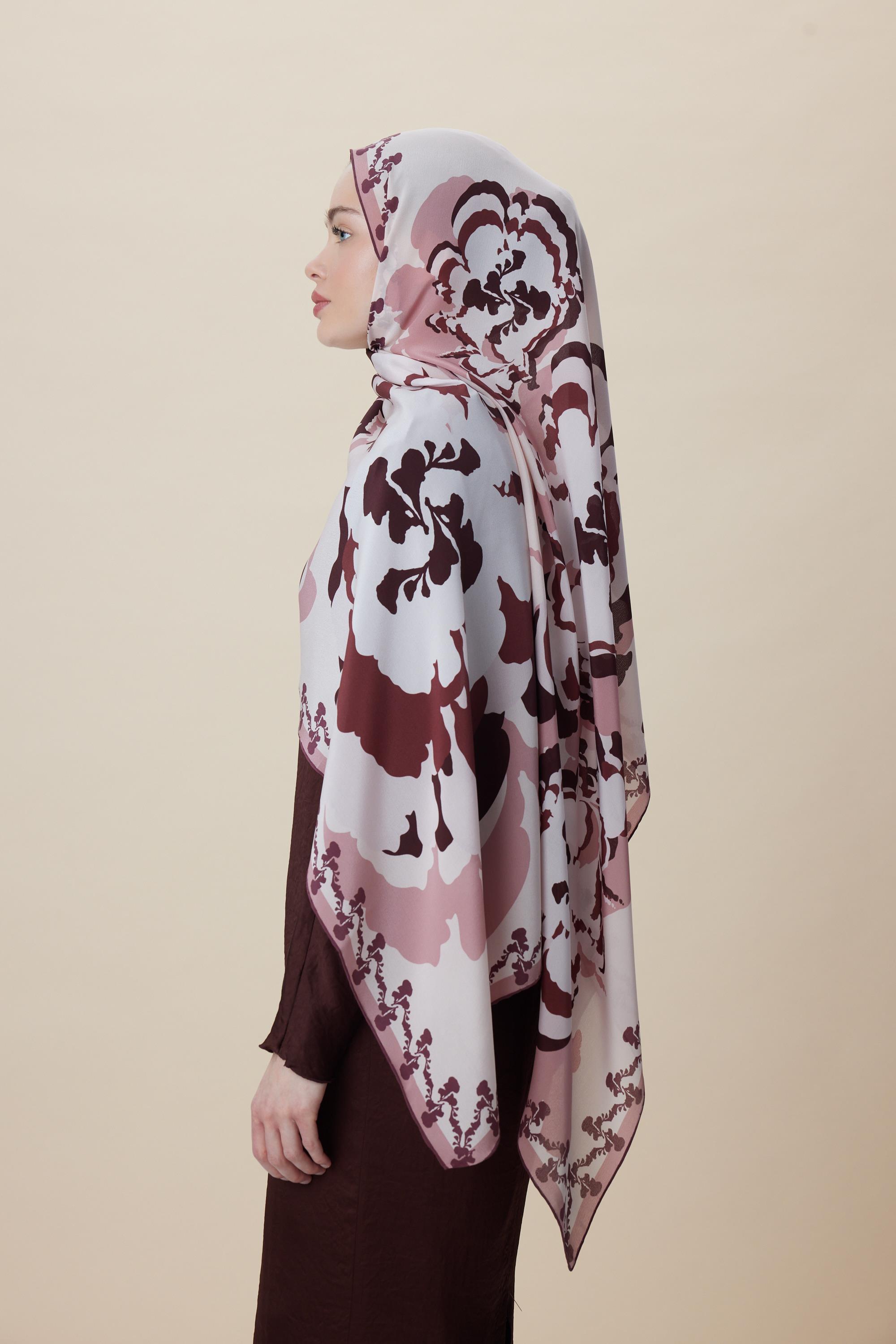 SEDA KREP İPEK ŞAL 70*190 CM - PUDRA PEMBE