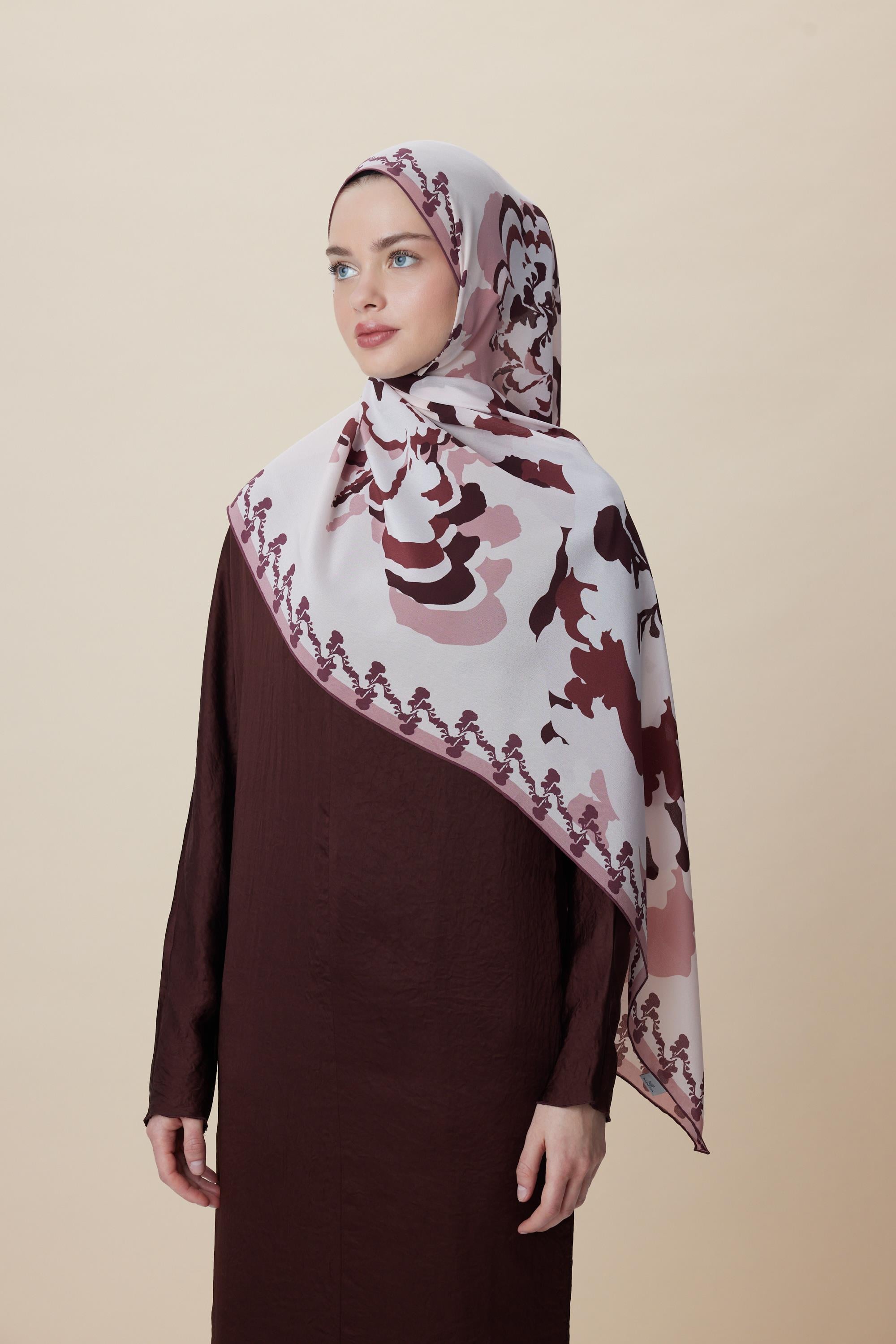 SEDA KREP İPEK ŞAL 70*190 CM - PUDRA PEMBE