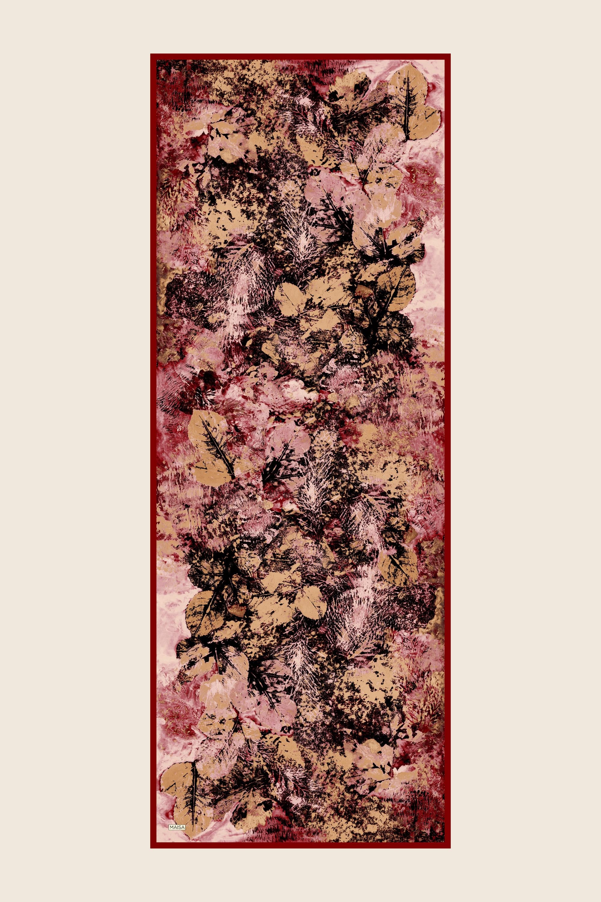 ŞEHVAR YÜN İPEK KAŞMİR ŞAL 70*200 CM - GÜL KURUSU