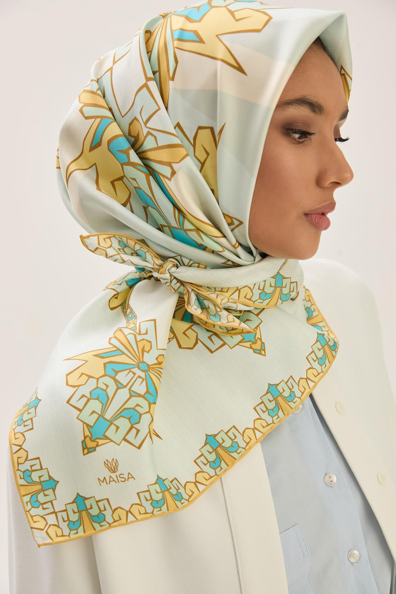 ŞİMAL MULBERRY İPEK EŞARP 90*90 CM - SARI
