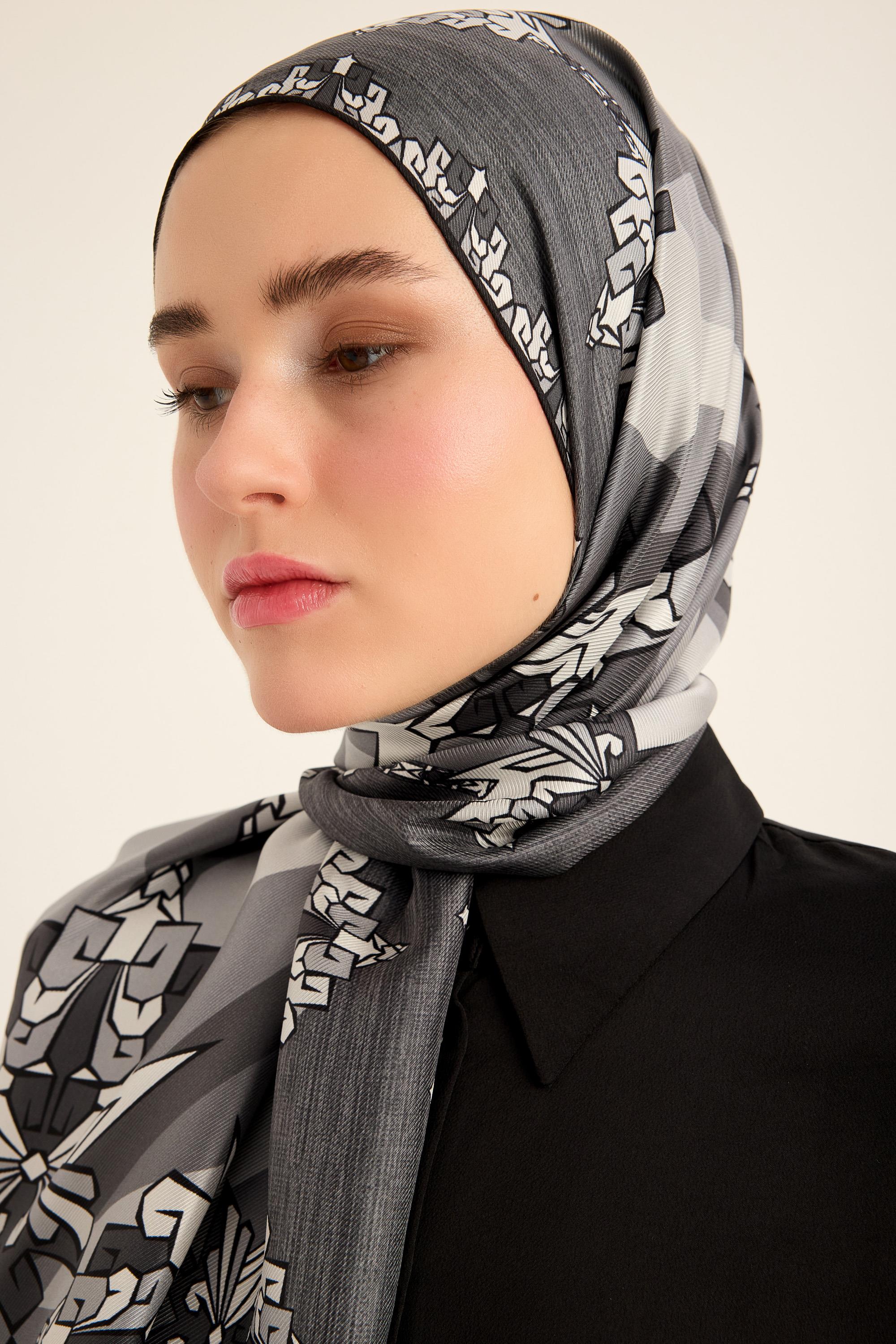 ŞİMAL MULBERRY İPEK ŞAL 70*190 CM - ANTRASİT
