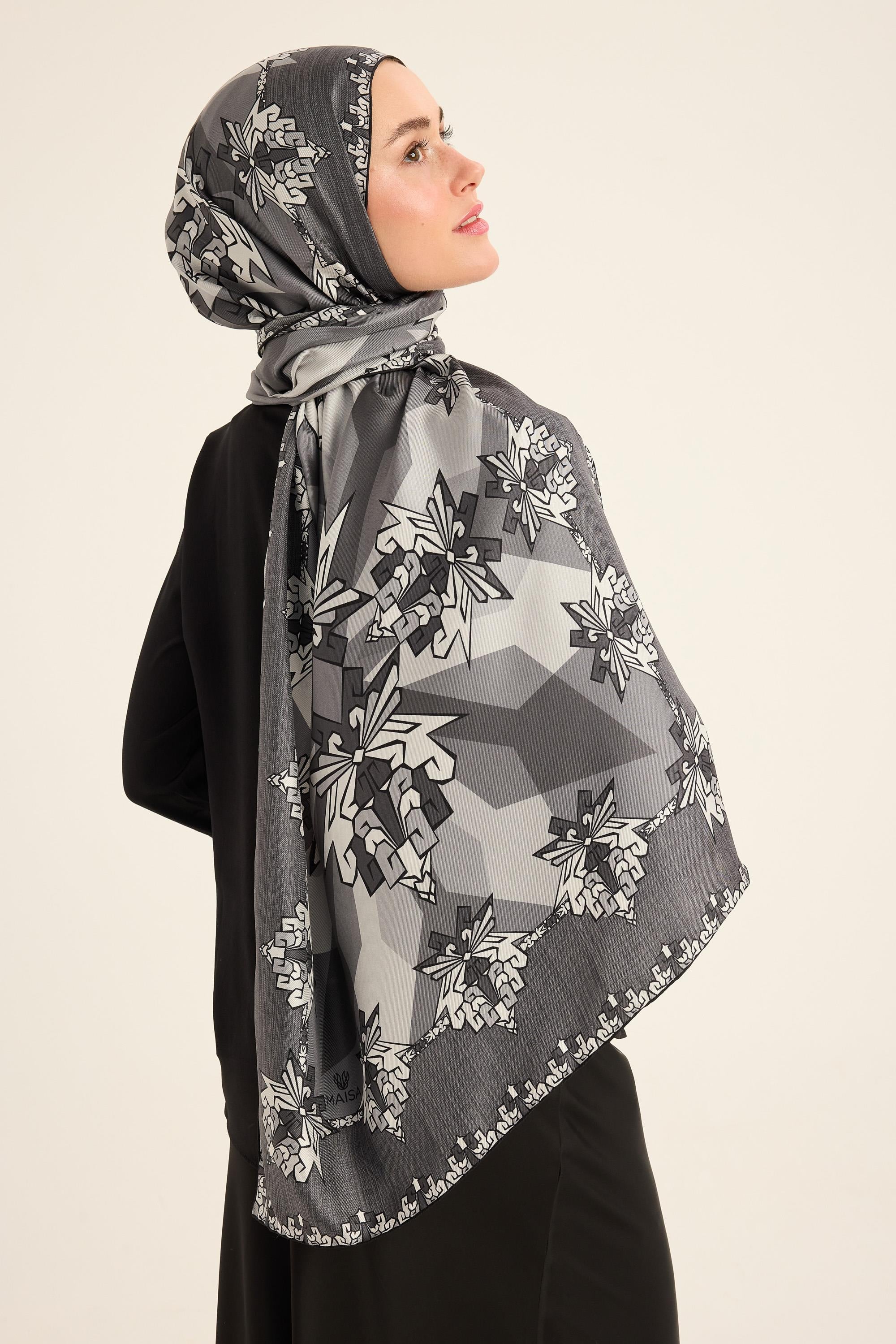 ŞİMAL MULBERRY İPEK ŞAL 70*190 CM - ANTRASİT