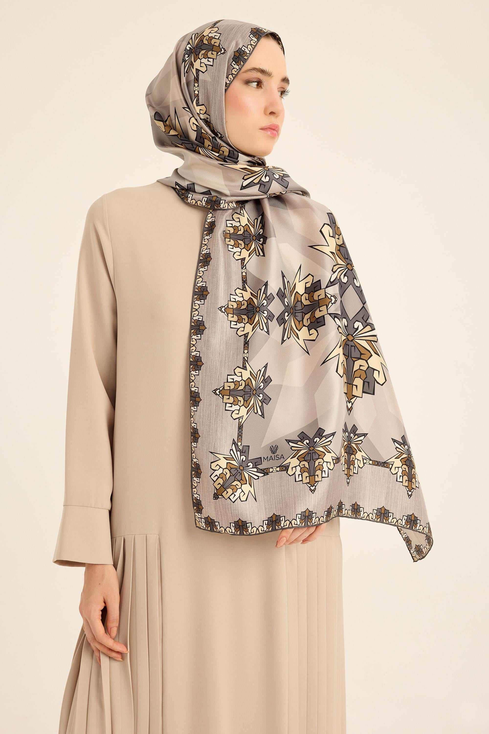 ŞİMAL MULBERRY İPEK ŞAL 70*190 CM - GRİ