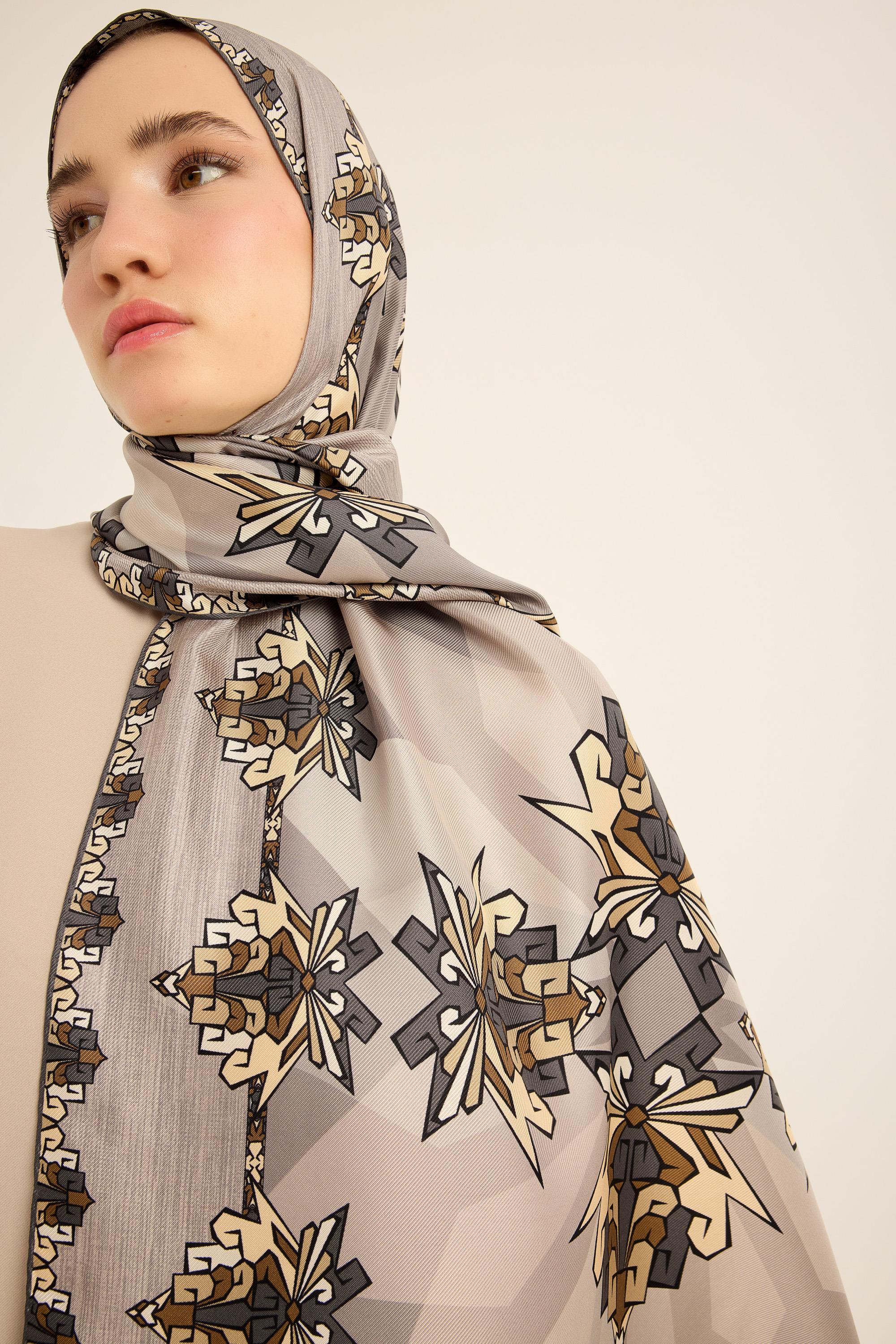 ŞİMAL MULBERRY İPEK ŞAL 70*190 CM - GRİ