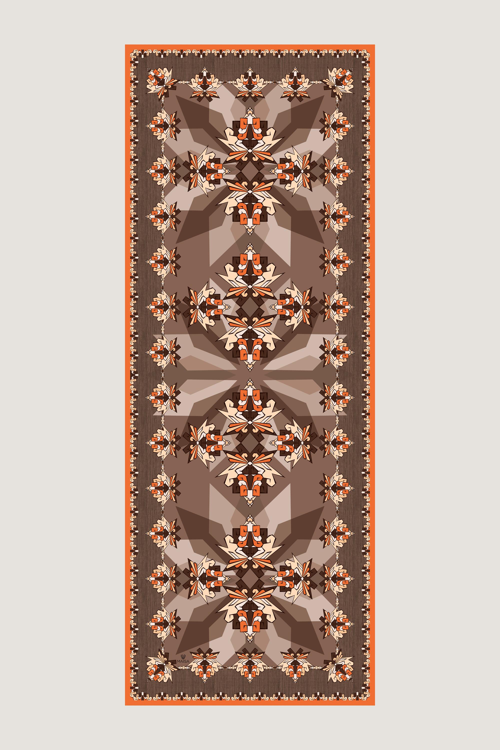 ŞİMAL MULBERRY İPEK ŞAL 70*190 CM - KAHVERENGİ