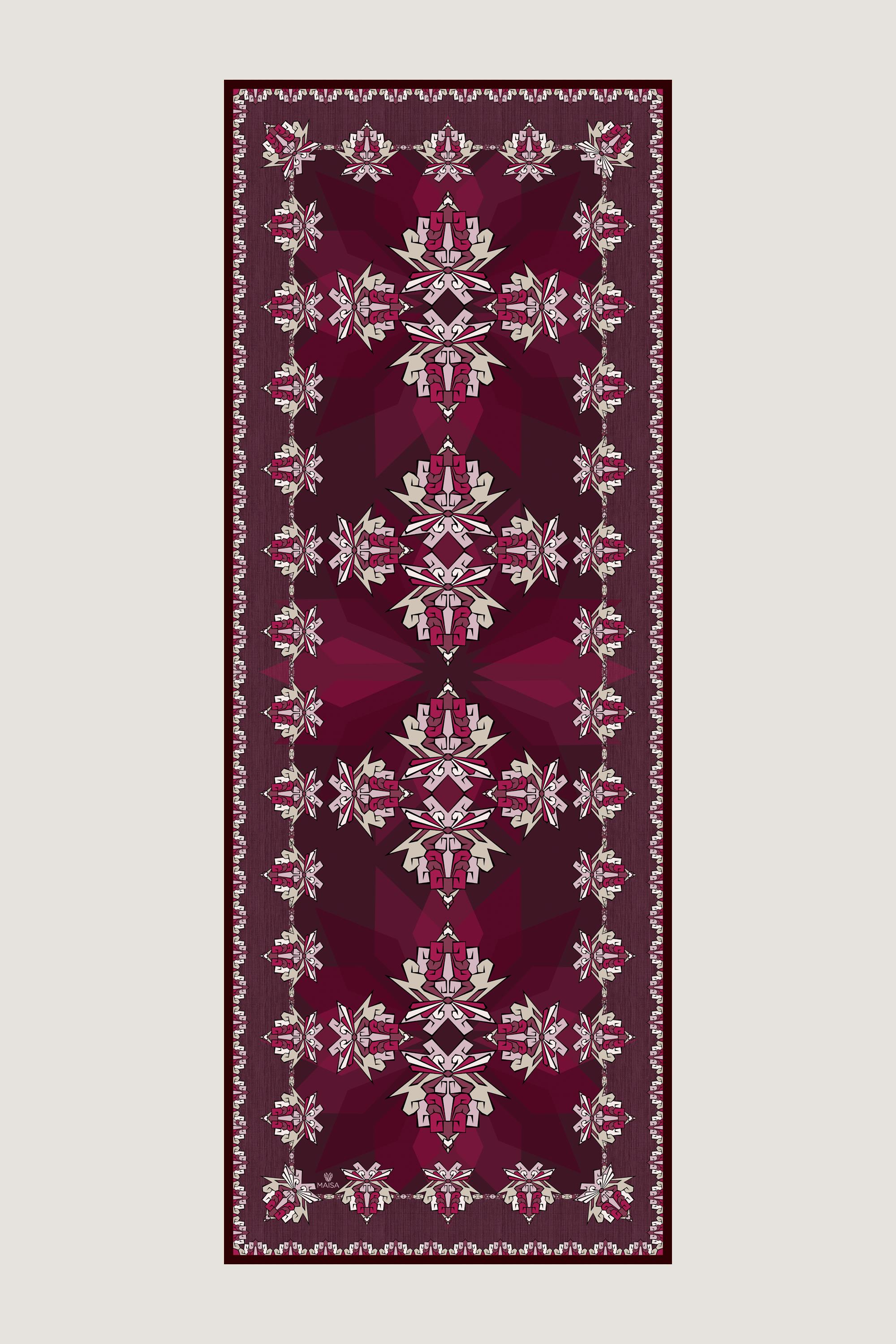 ŞİMAL MULBERRY İPEK ŞAL 70*190 CM - MÜRDÜM