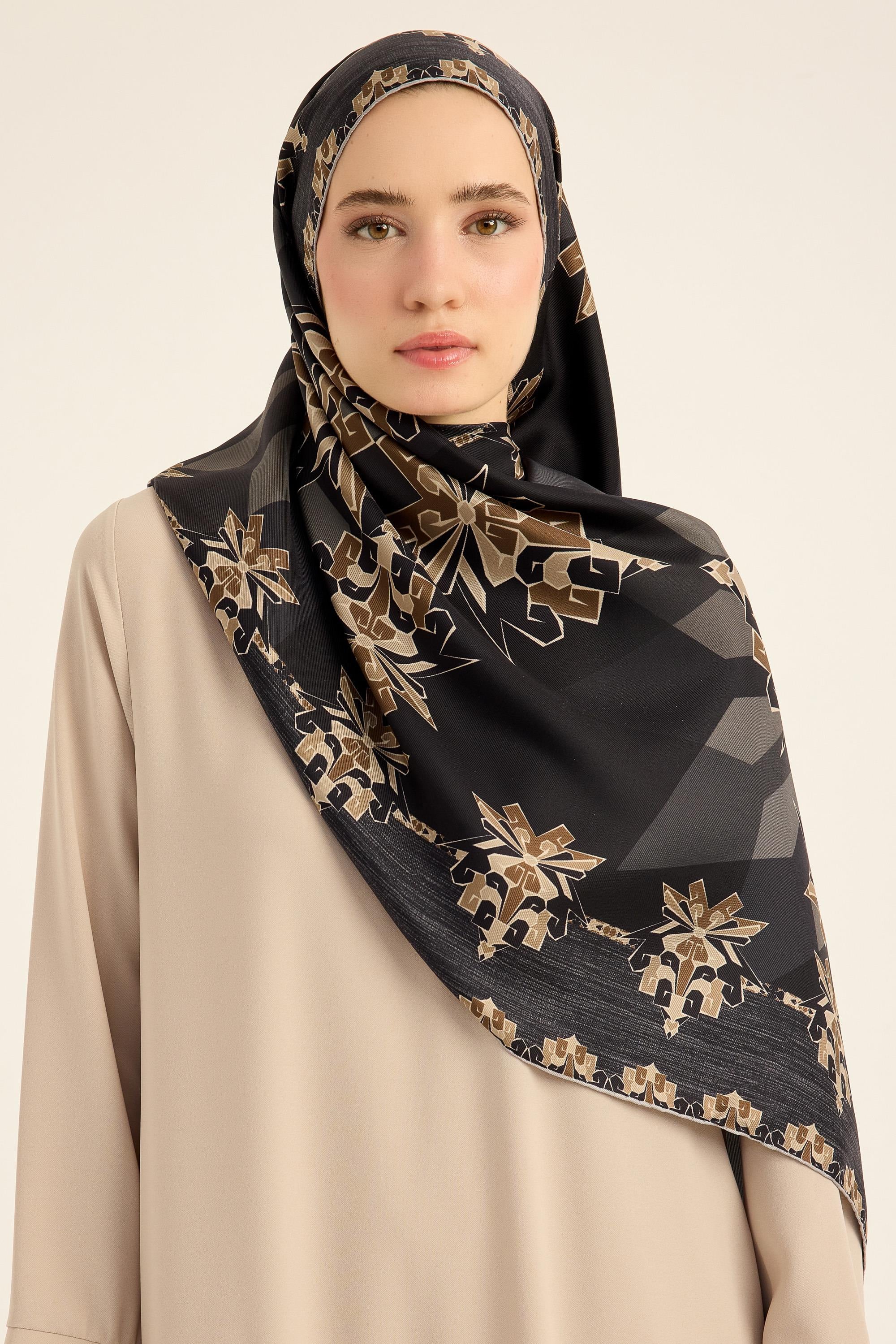 ŞİMAL MULBERRY İPEK ŞAL 70*190 CM - SİYAH