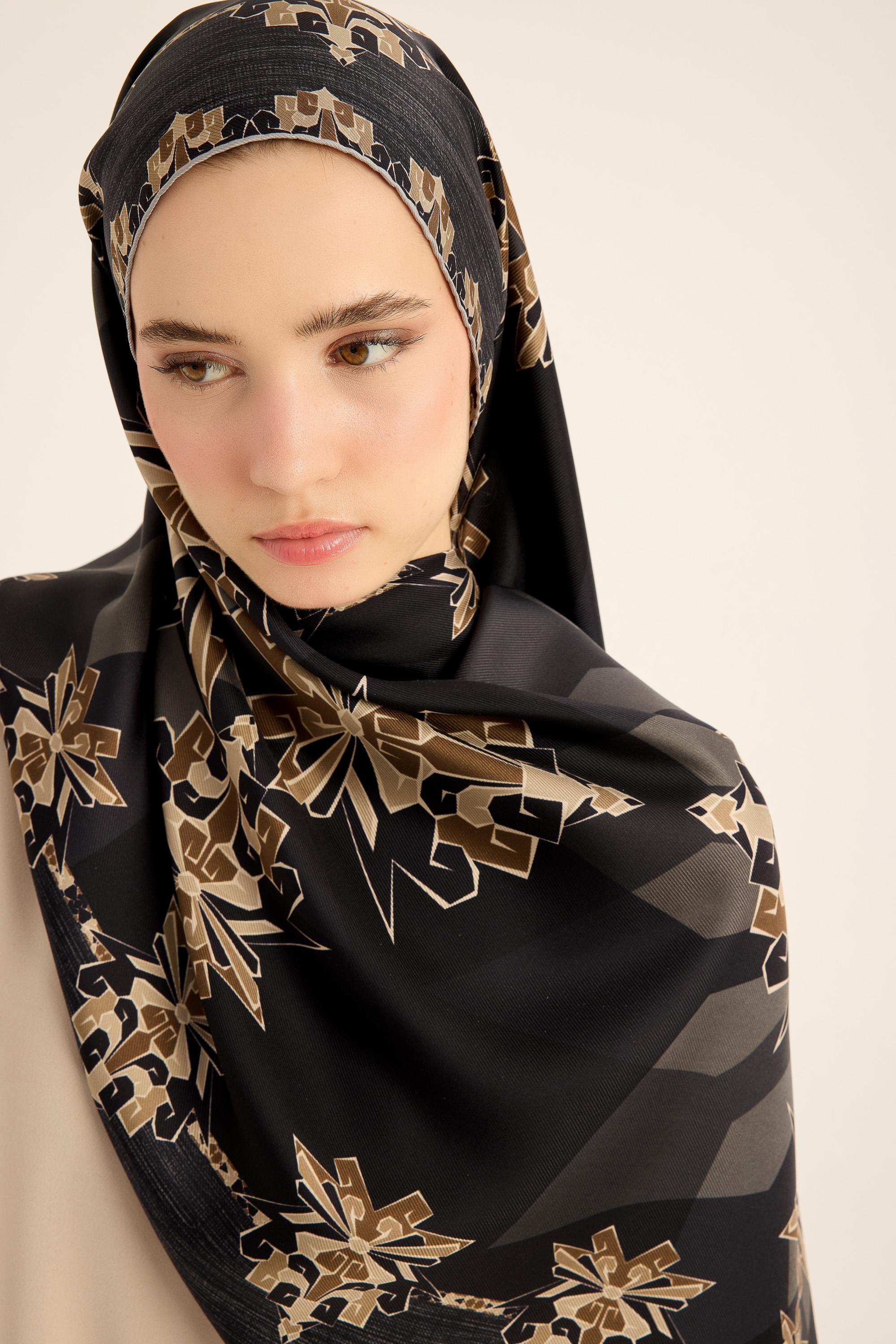 ŞİMAL MULBERRY İPEK ŞAL 70*190 CM - SİYAH