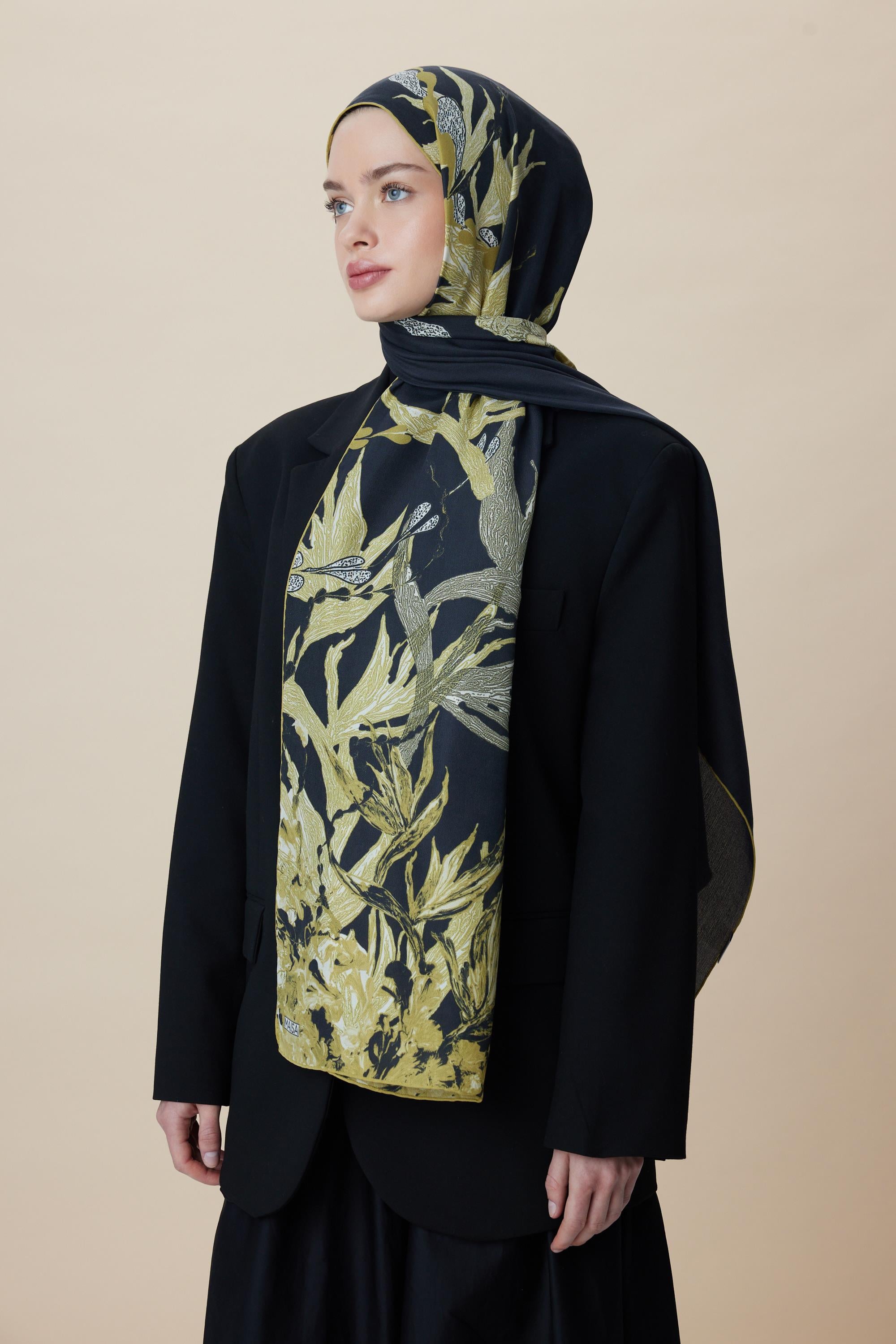 SİTARE PAMUK İPEK ŞAL 70*190 CM - GOLD