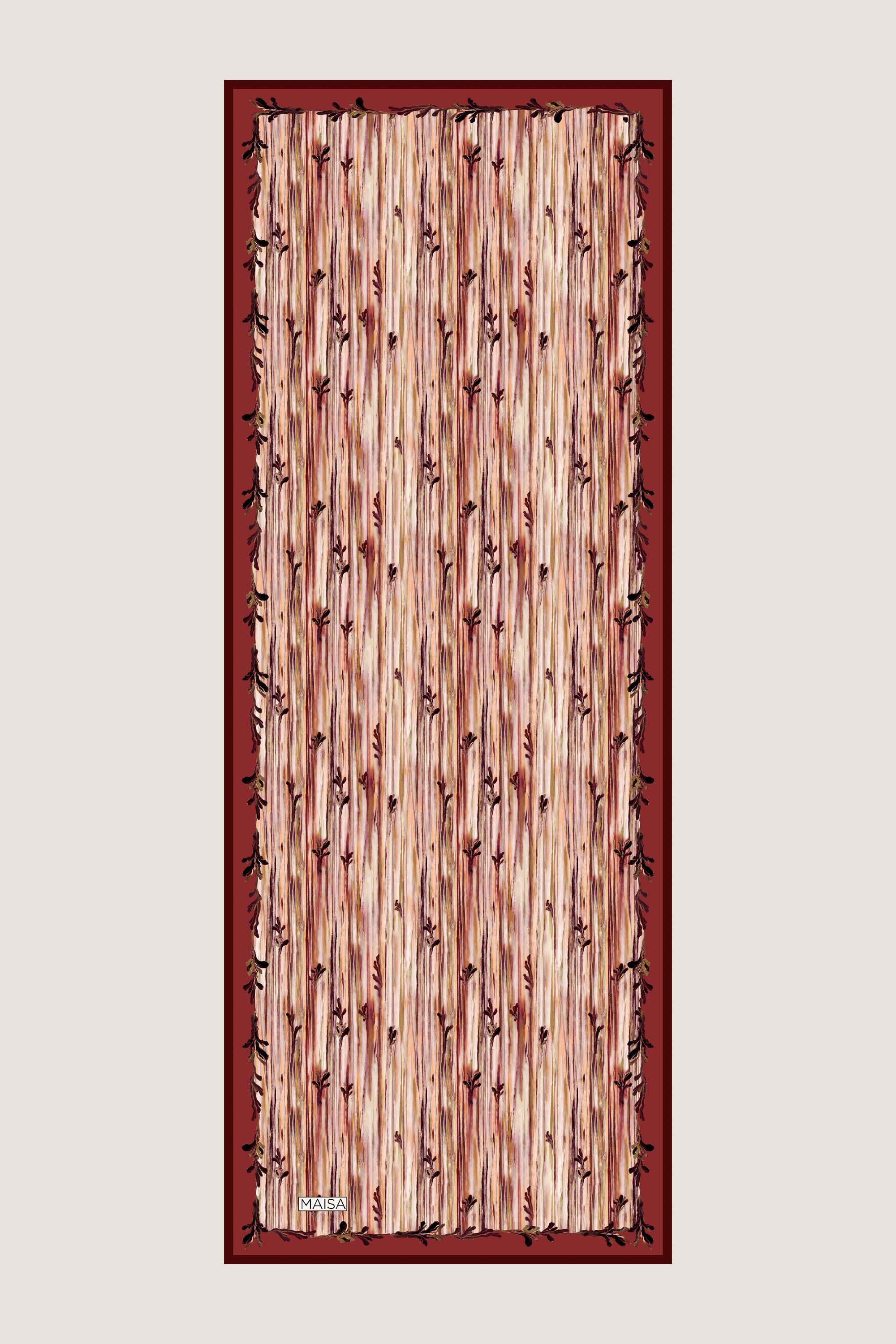 SUZEN FLOŞ VİSKON ŞAL 70*190 CM - KİREMİT