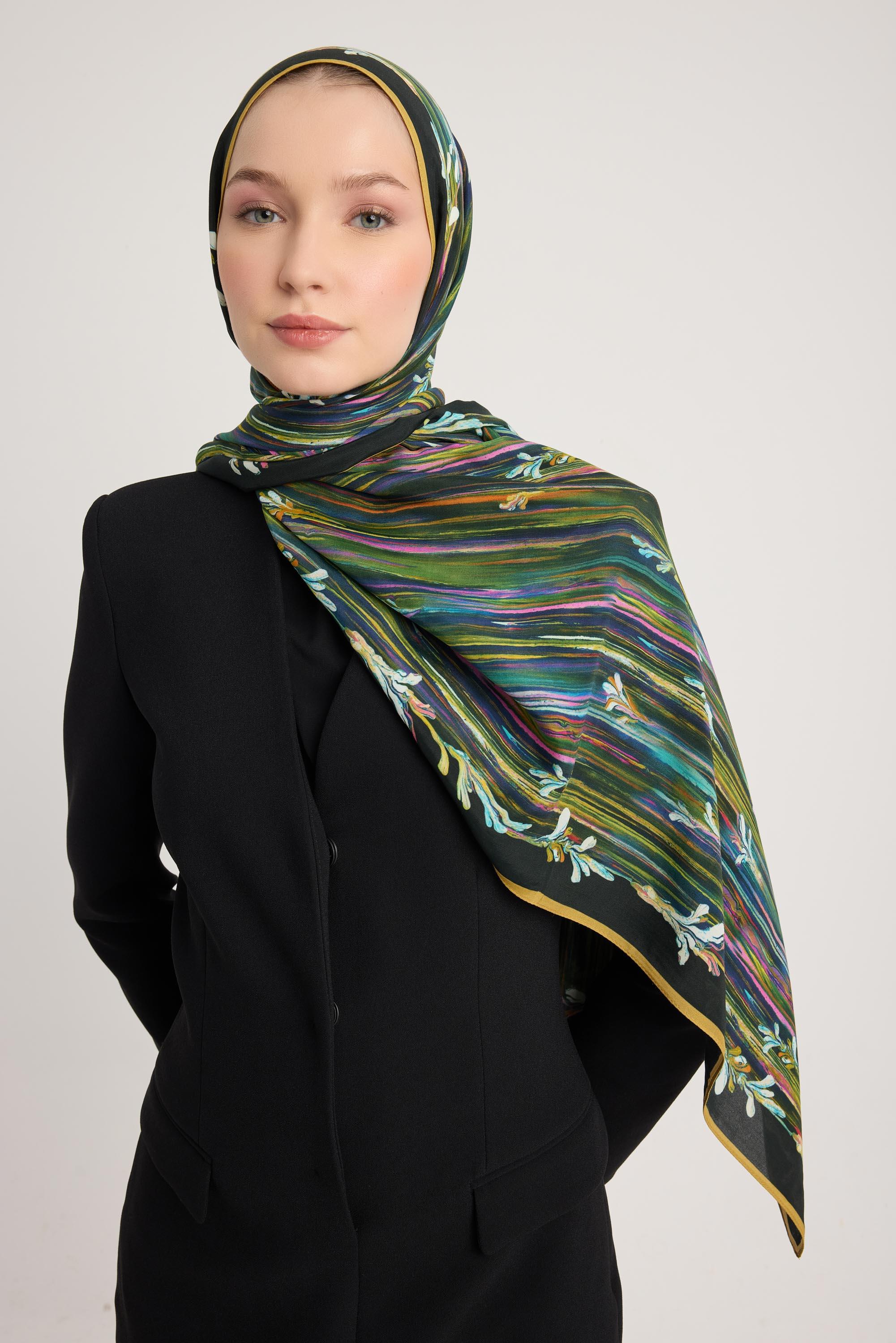 SUZEN FLOŞ VİSKON ŞAL 70*190 CM - SİYAH
