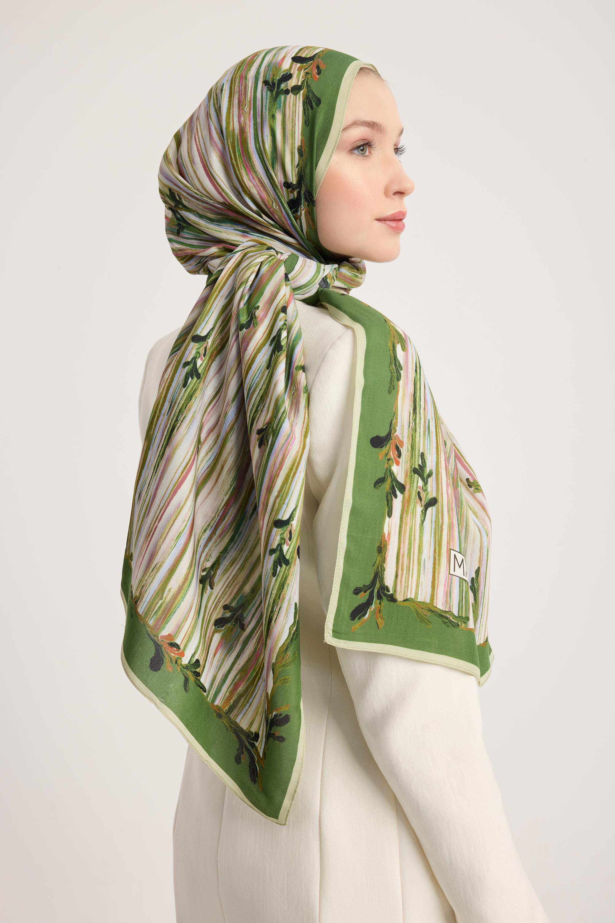 SUZEN FLOŞ VİSKON ŞAL 70*190 CM - YEŞİL