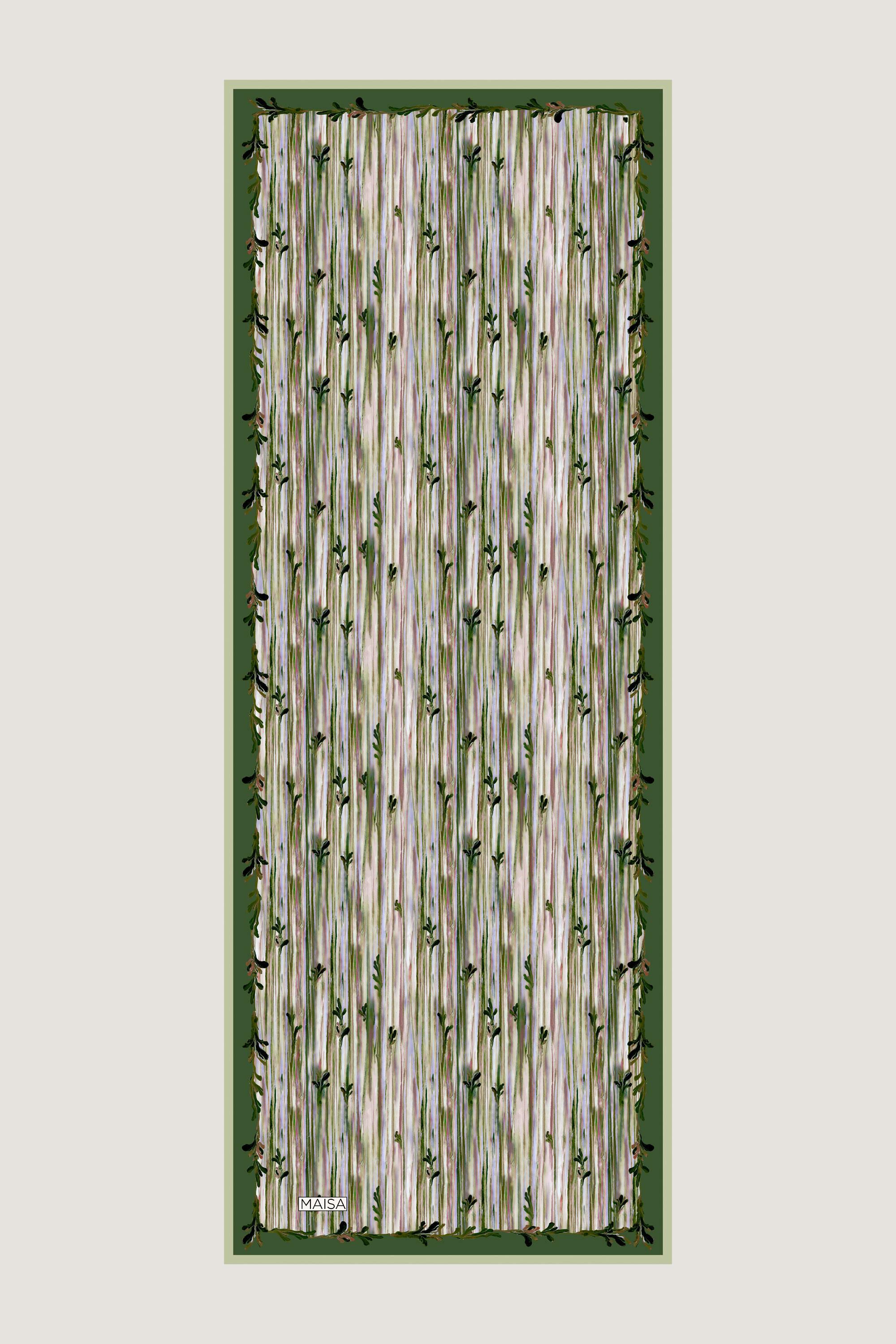 SUZEN FLOŞ VİSKON ŞAL 70*190 CM - YEŞİL