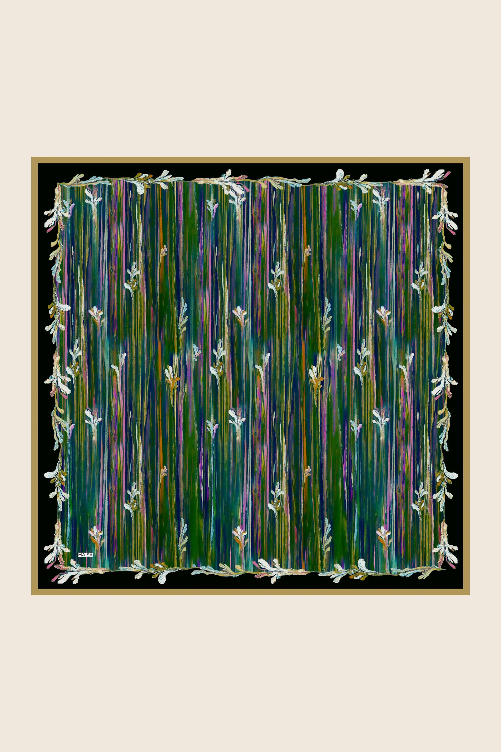 SUZEN PAMUK İPEK EŞARP 100*100 CM - SİYAH