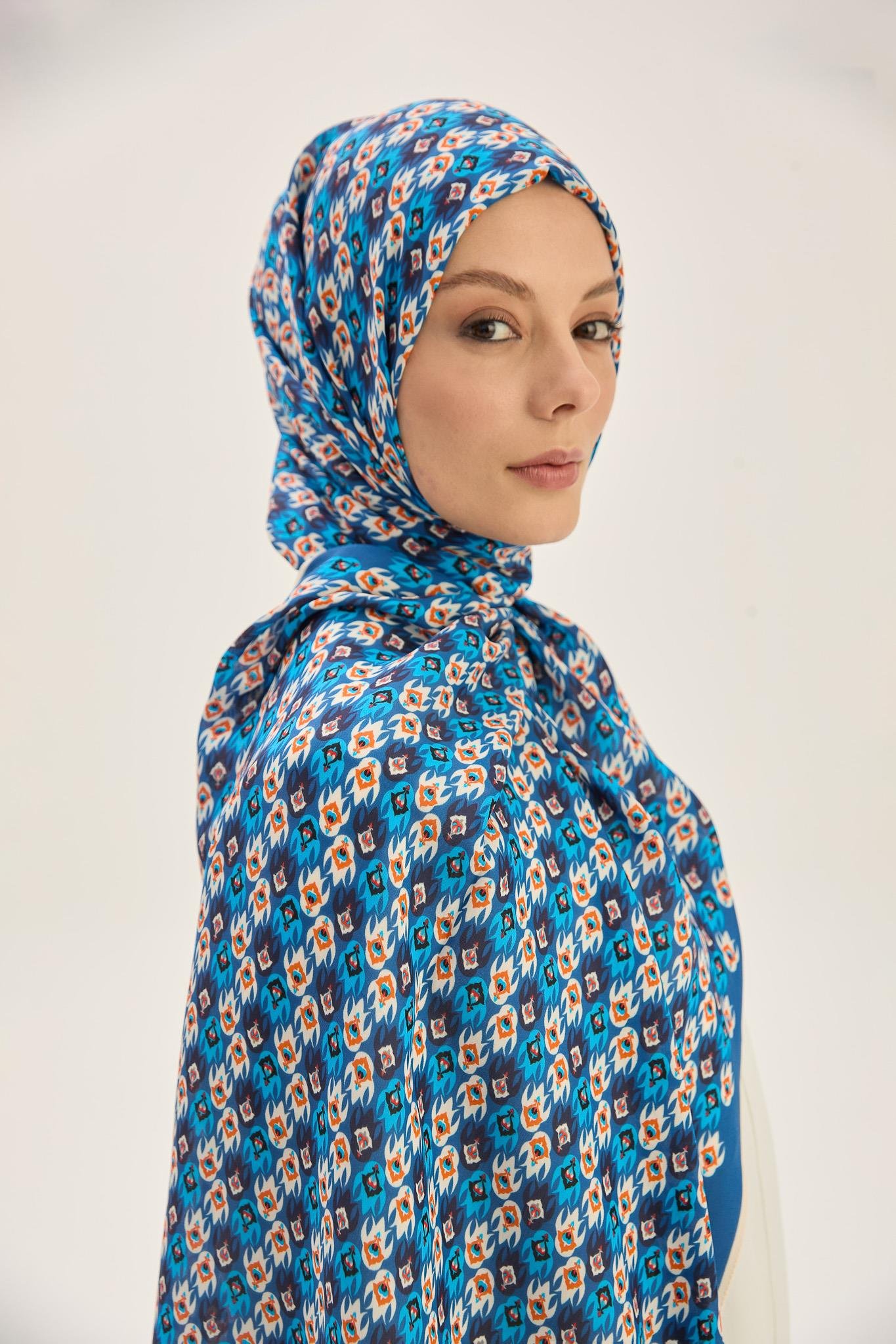 TAN FLOŞ VİSKON 70*190CM ŞAL - LACİVERT 