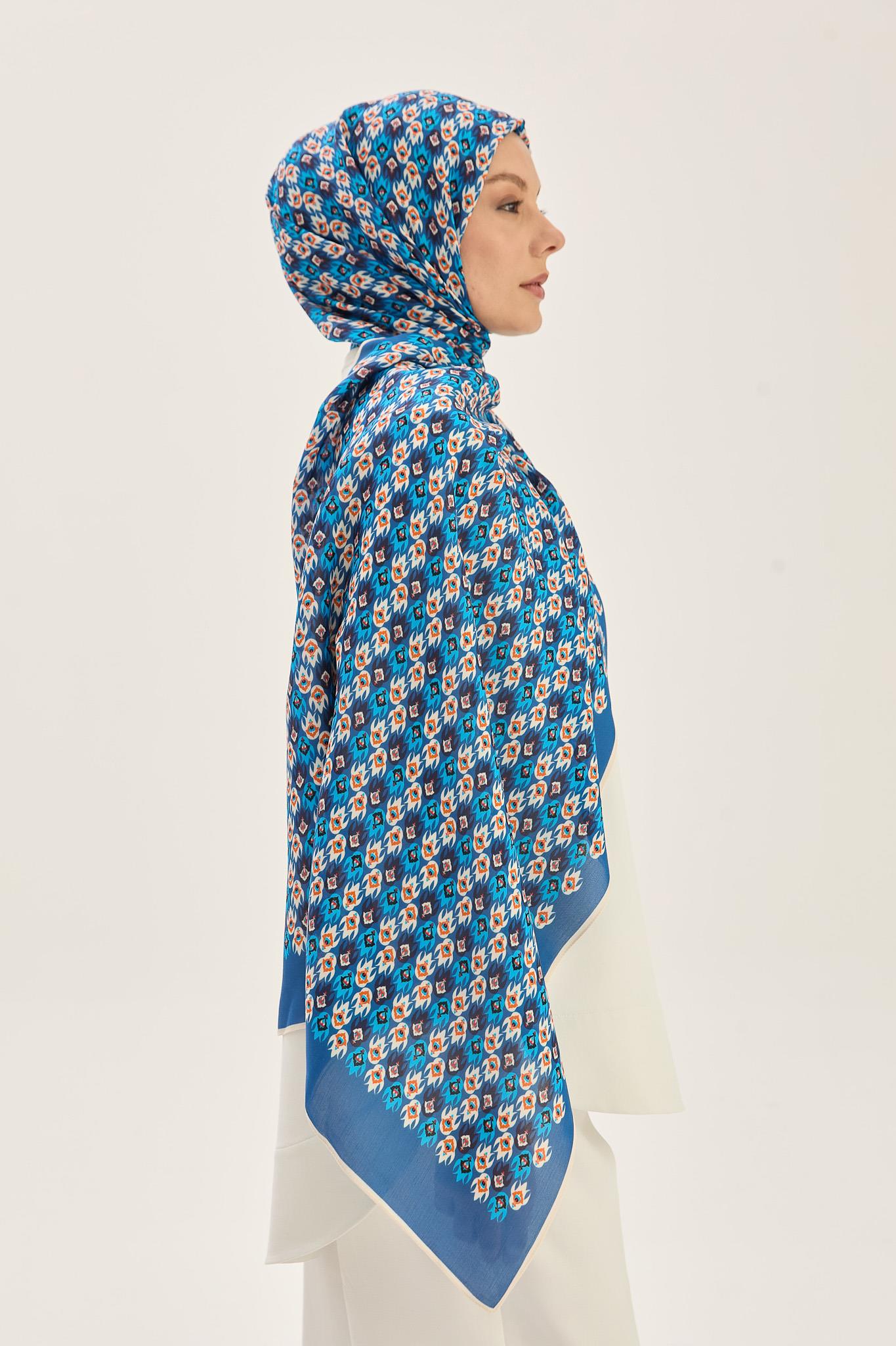 TAN FLOŞ VİSKON 70*190CM ŞAL - LACİVERT 