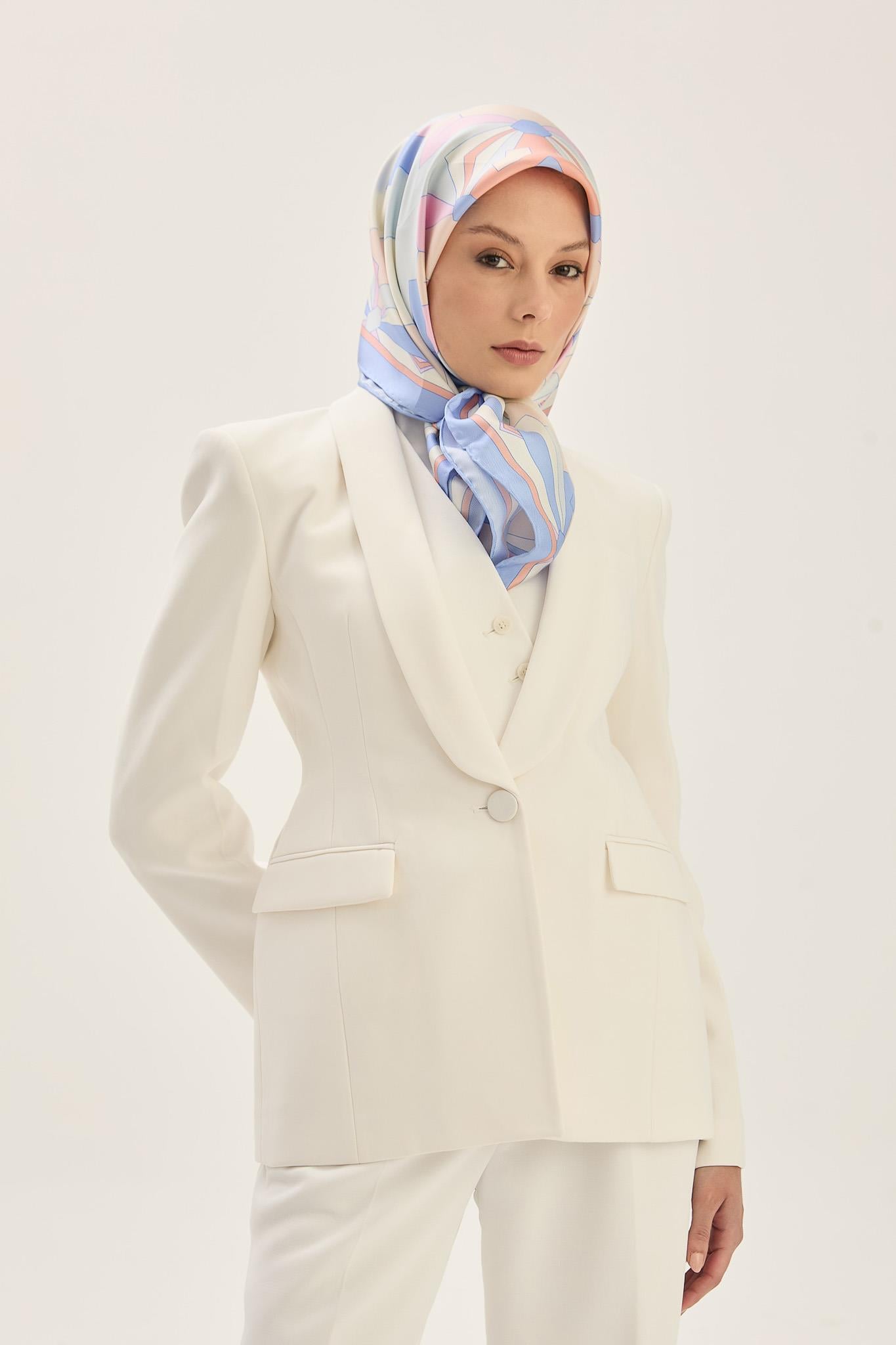 TARA MULBERRY İPEK EŞARP 90*90 CM - LİLA