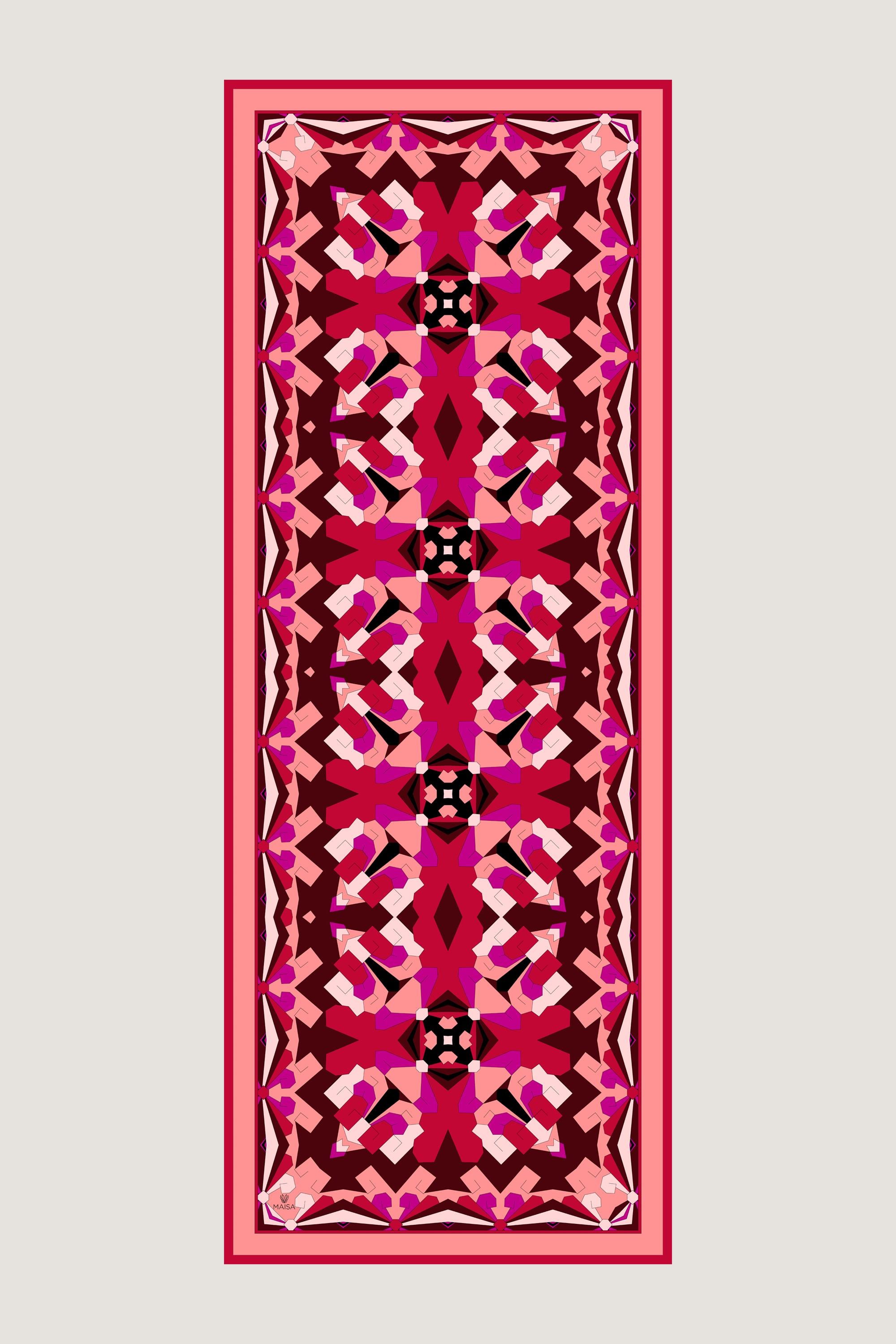 TARA PAMUK İPEK ŞAL 70*190 CM - KIRMIZI