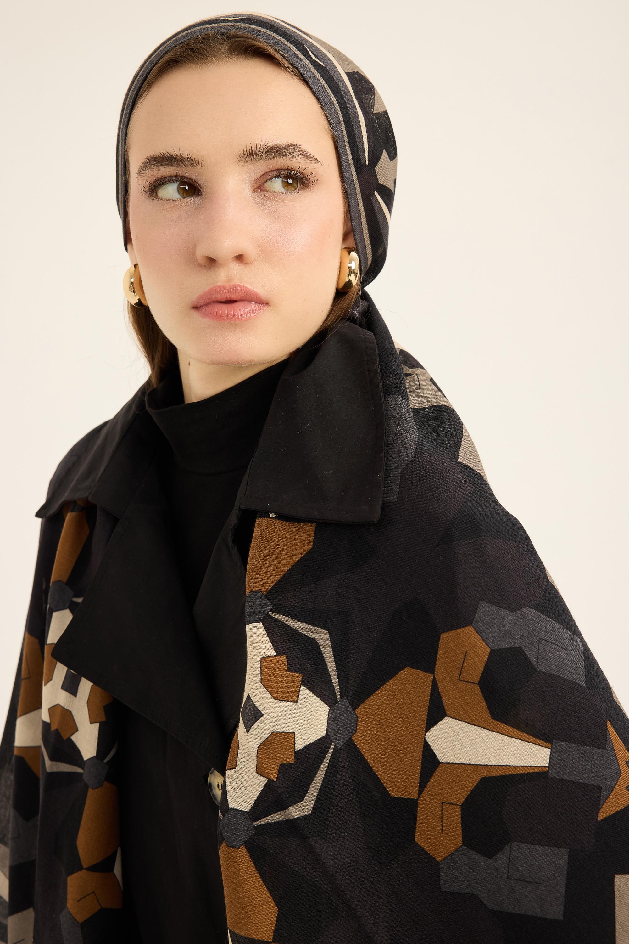 TARA YÜN İPEK KAŞMİR ŞAL 70*200 CM - ANTRASİT