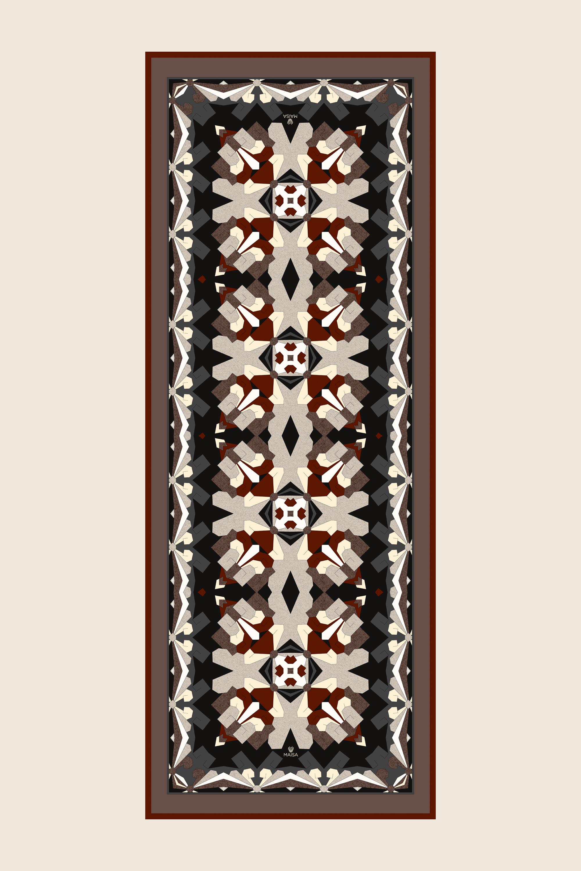 TARA YÜN İPEK KAŞMİR ŞAL 70*200 CM - KAHVERENGİ
