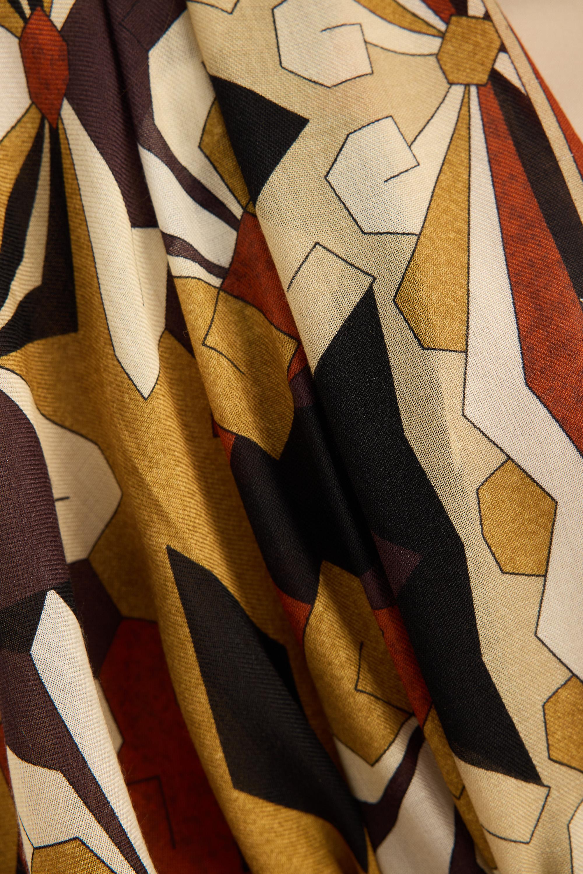 TARA YÜN İPEK KAŞMİR ŞAL 70*200 CM - TURUNCU