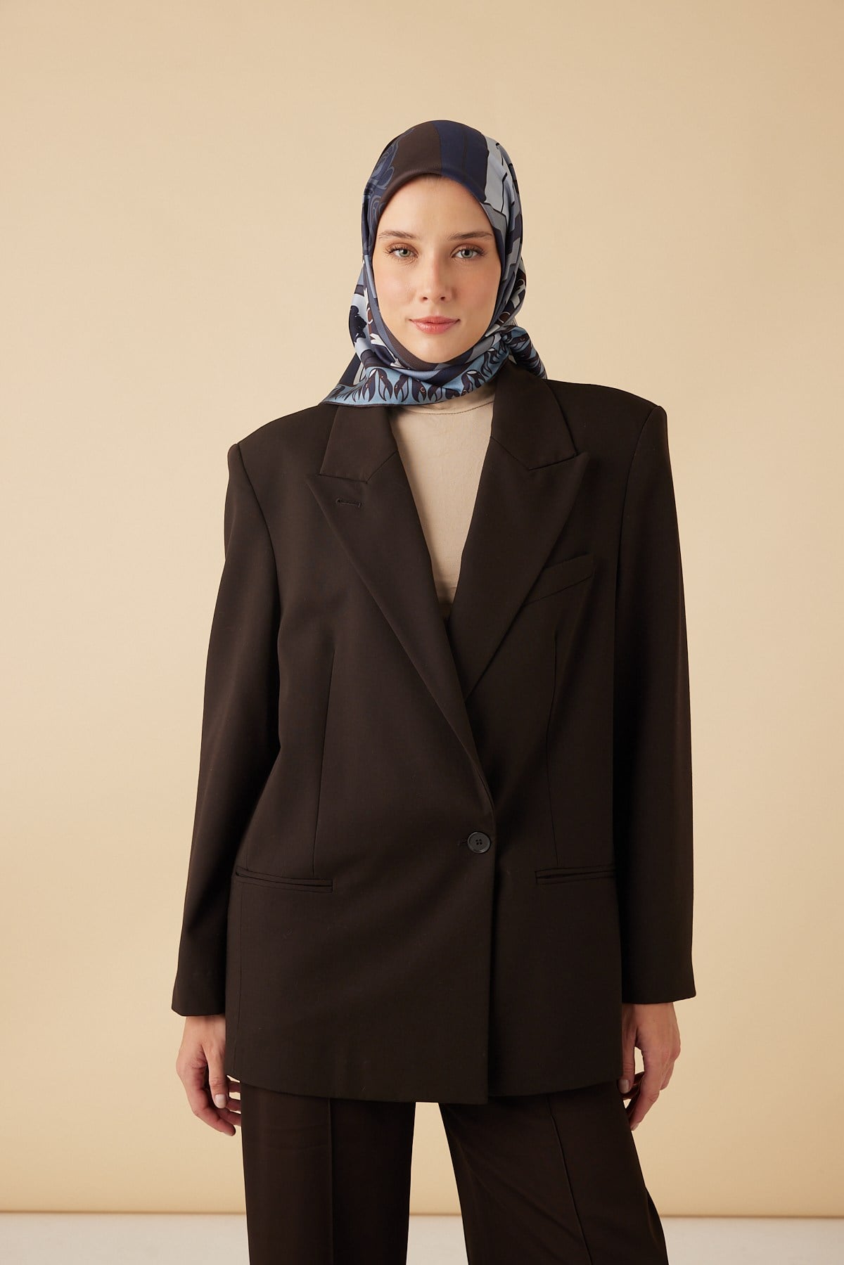 VERDA MULBERRY İPEK EŞARP 90*90 CM - İNDIGO