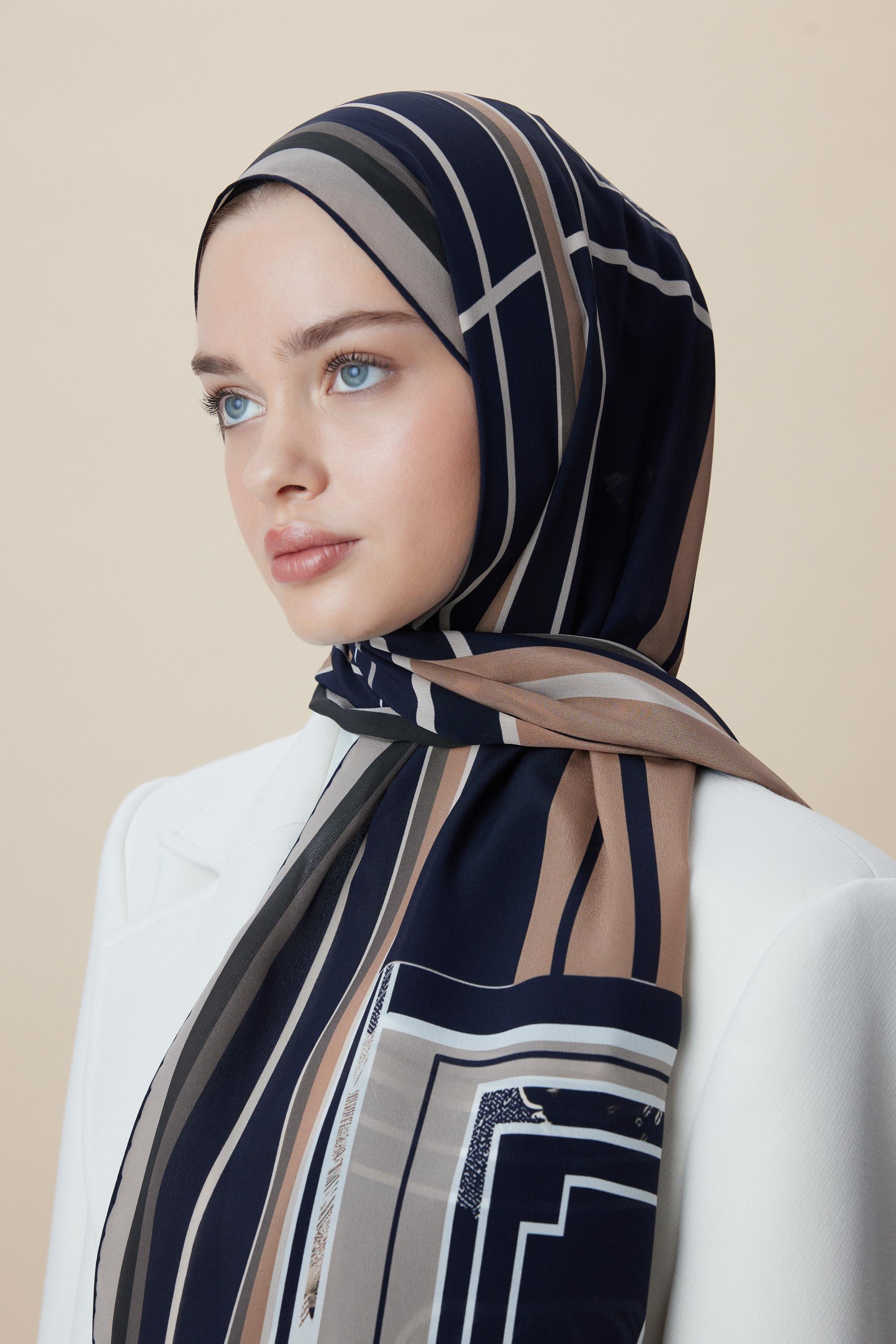 VİRA KREP İPEK ŞAL 70*190 CM - ACI KAHVE