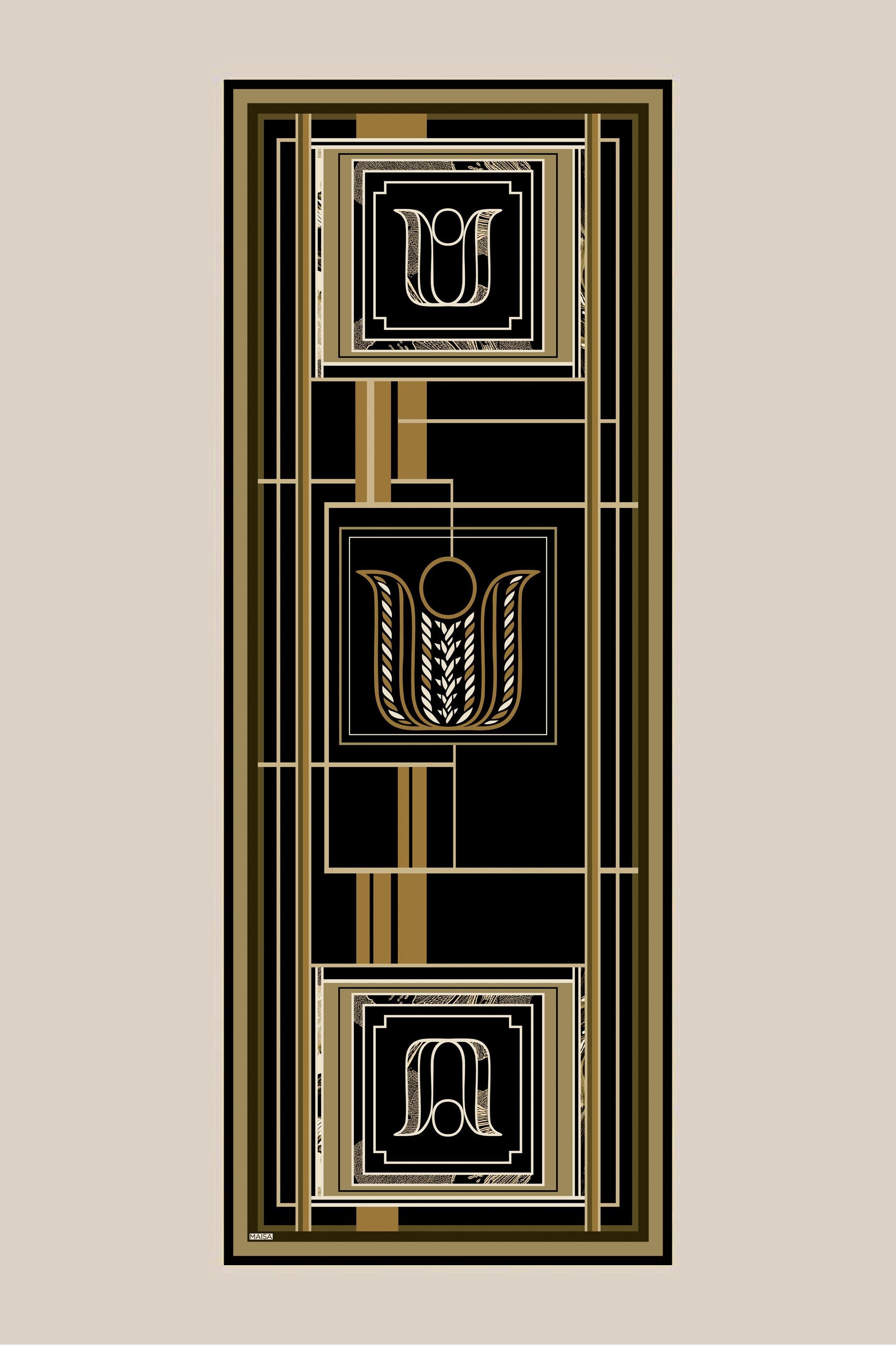 VİRA KREP İPEK ŞAL 70*190 CM - GOLD