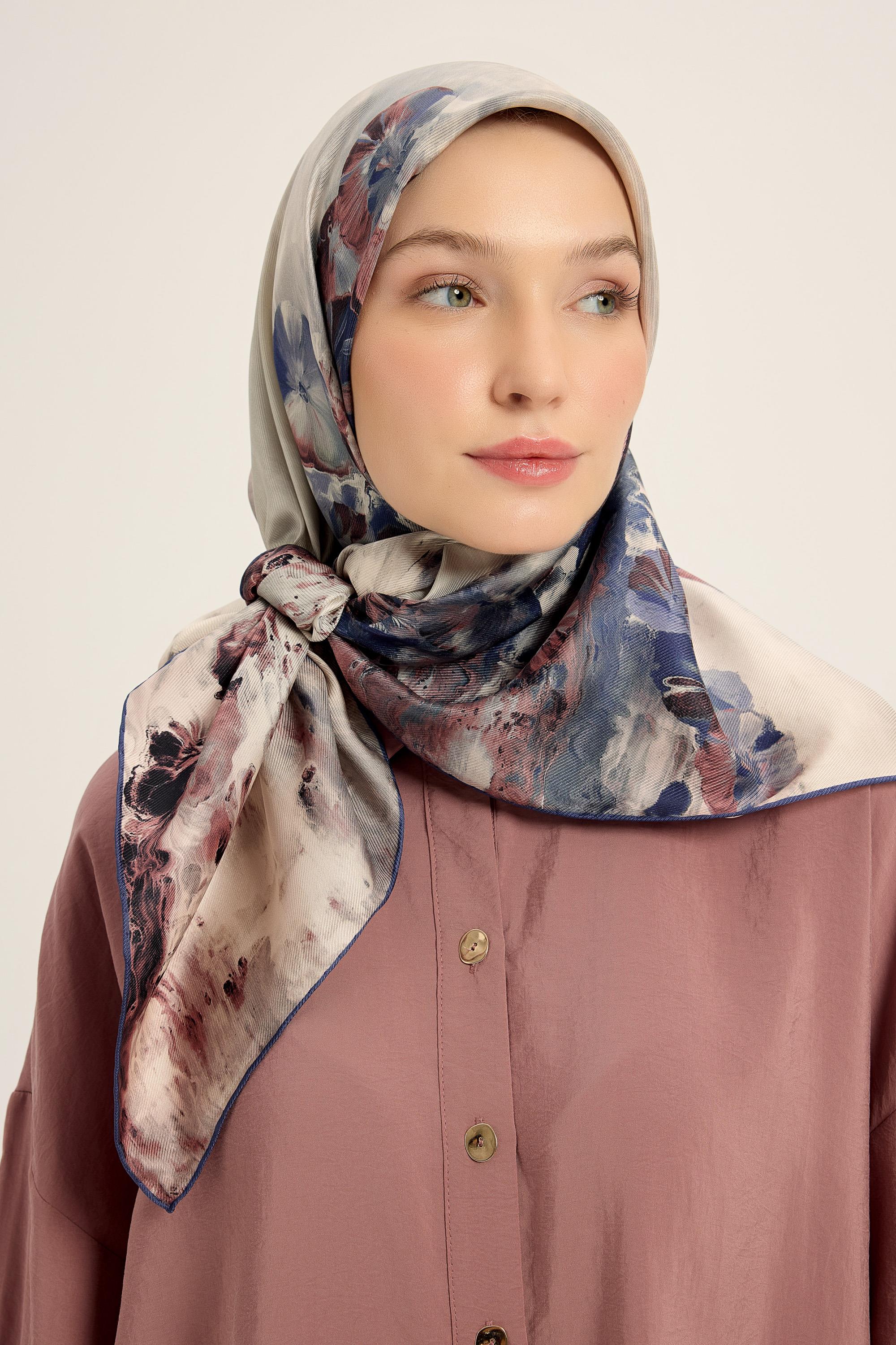 YONCA MULBERRY İPEK EŞARP 90*90 CM - GÜLKURUSU