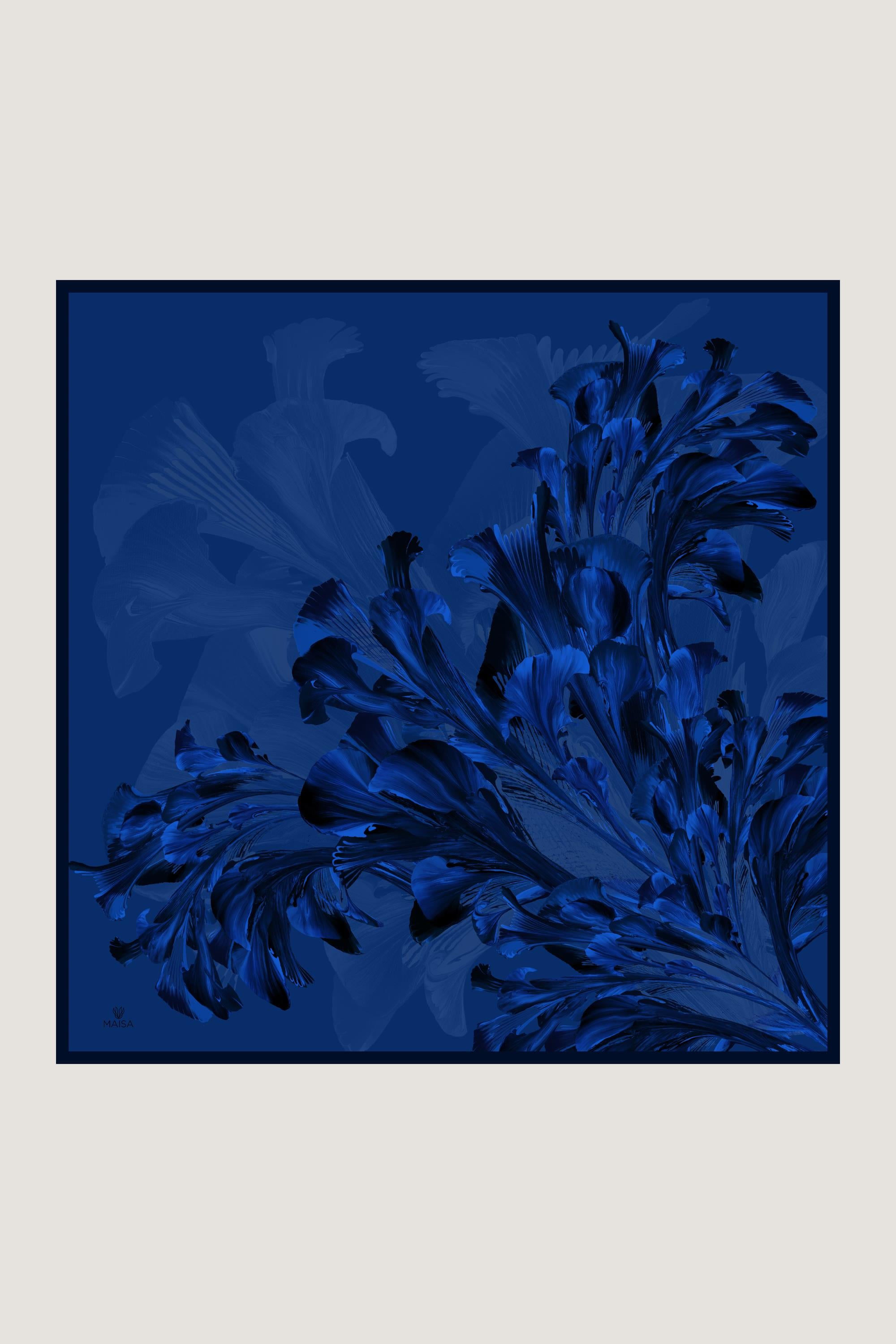 ZER TİVİL İPEK EŞARP 90*90 CM - LACİVERT