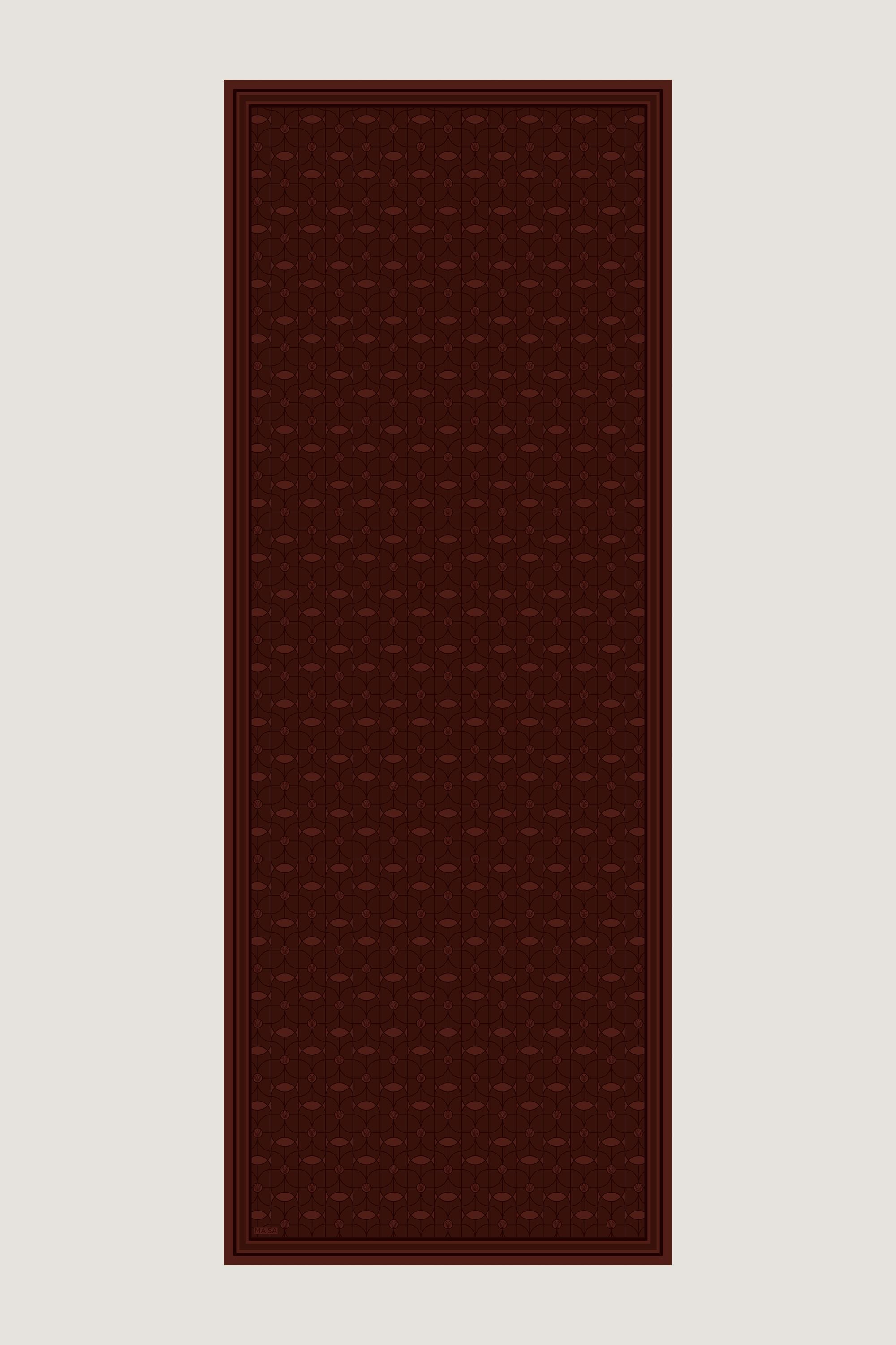 ZERRE KREP İPEK ŞAL 70*190 CM - KAHVERENGİ