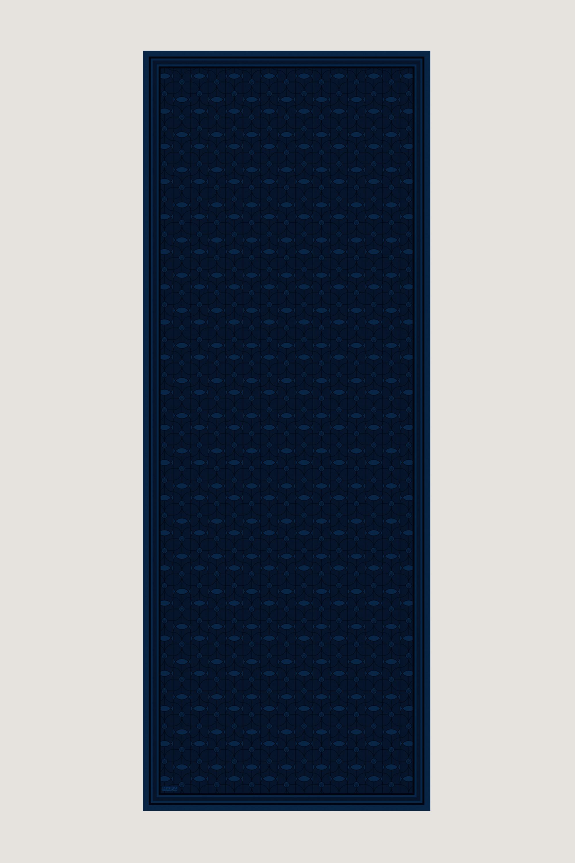 ZERRE KREP İPEK ŞAL 70*190 CM - LACİVERT