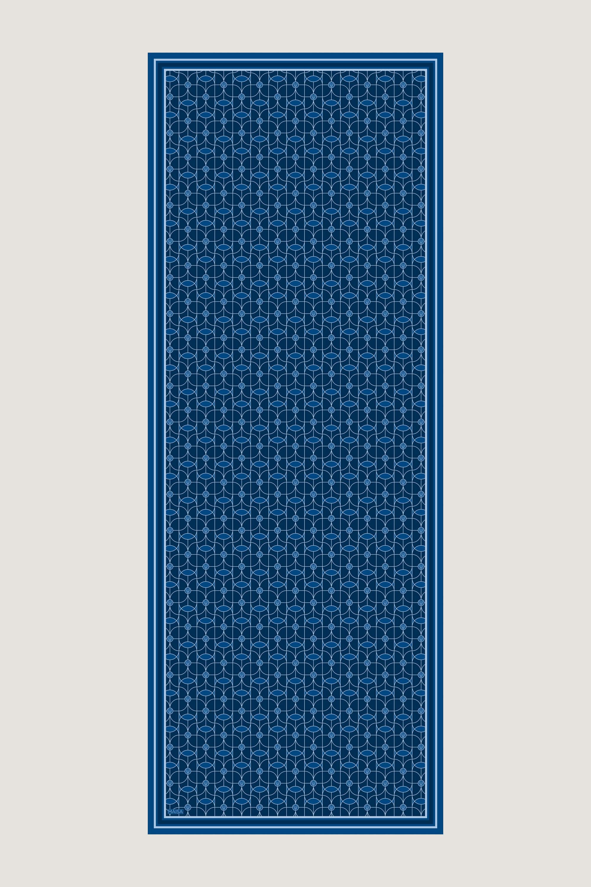 ZERRE KREP İPEK ŞAL 70*190 CM - MAVİ