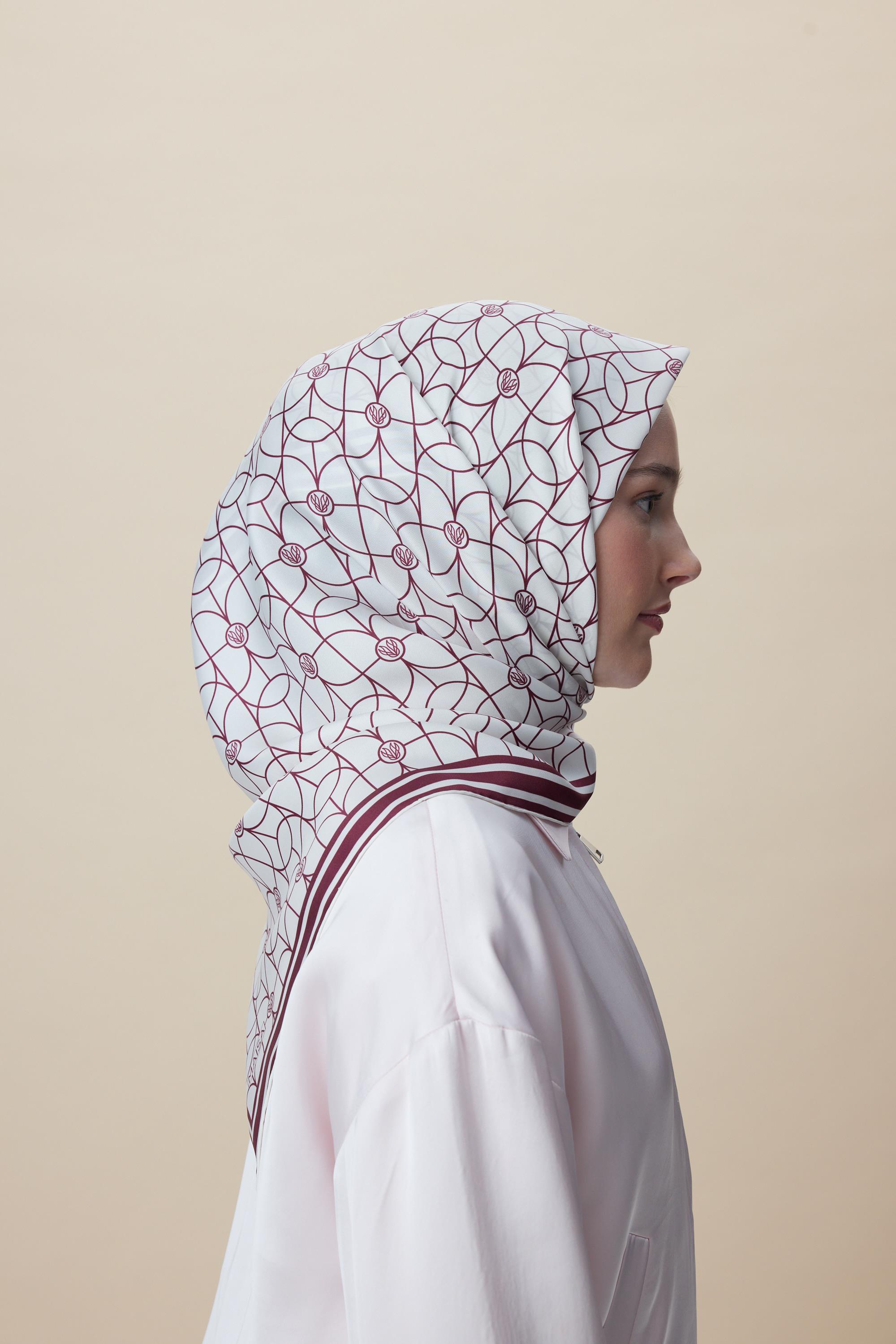 ZERRE TİVİL İPEK EŞARP 90*90 CM - K. FUŞYA