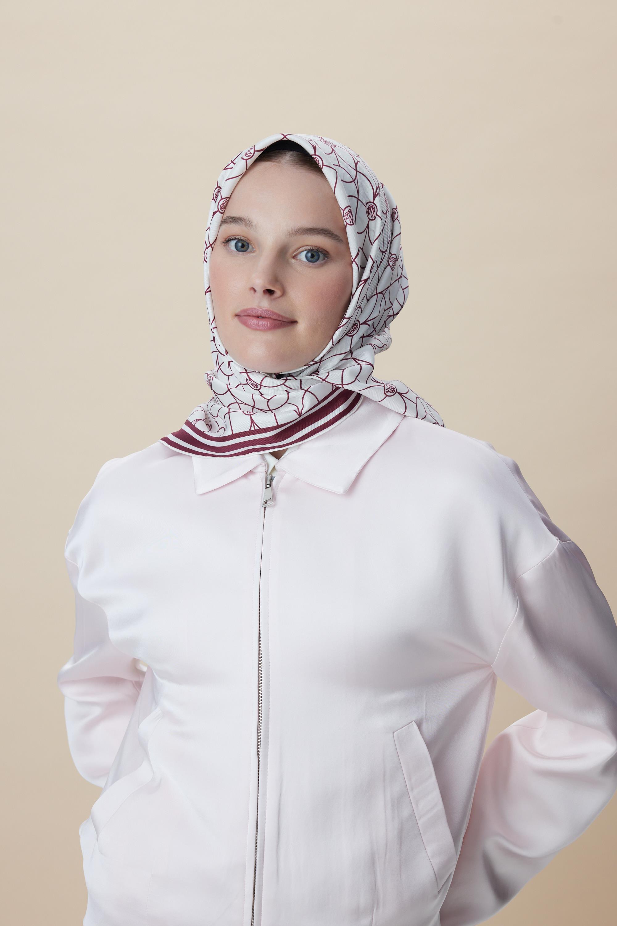 ZERRE TİVİL İPEK EŞARP 90*90 CM - K. FUŞYA