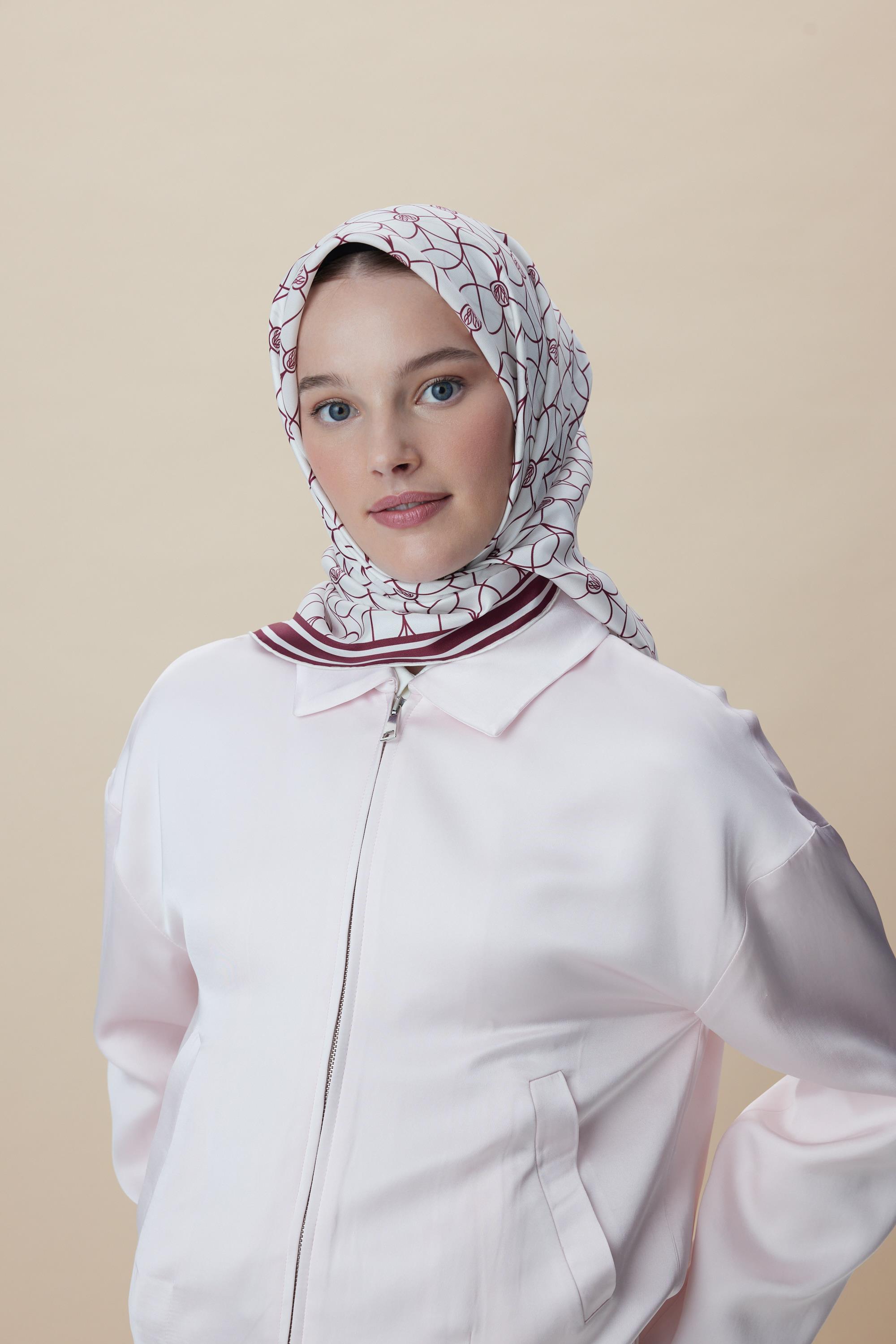 ZERRE TİVİL İPEK EŞARP 90*90 CM - K. FUŞYA