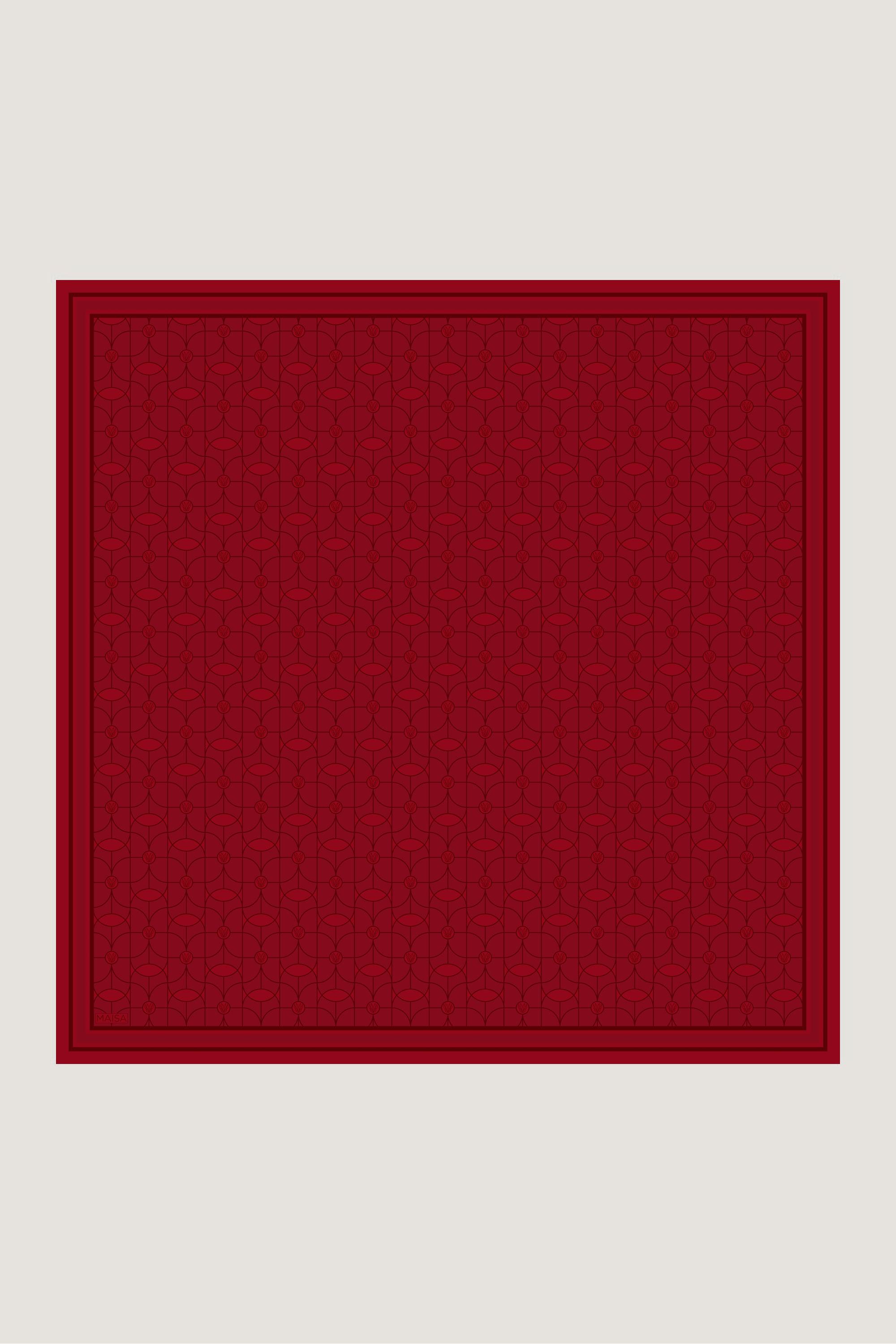 ZERRE TİVİL İPEK EŞARP 90*90 CM - KIRMIZI