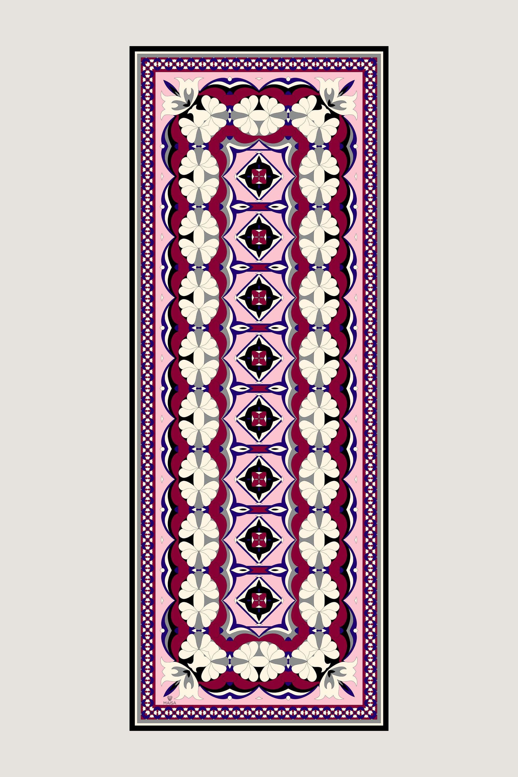 ZEYN PAMUK İPEK ŞAL 70*190 CM - BORDO