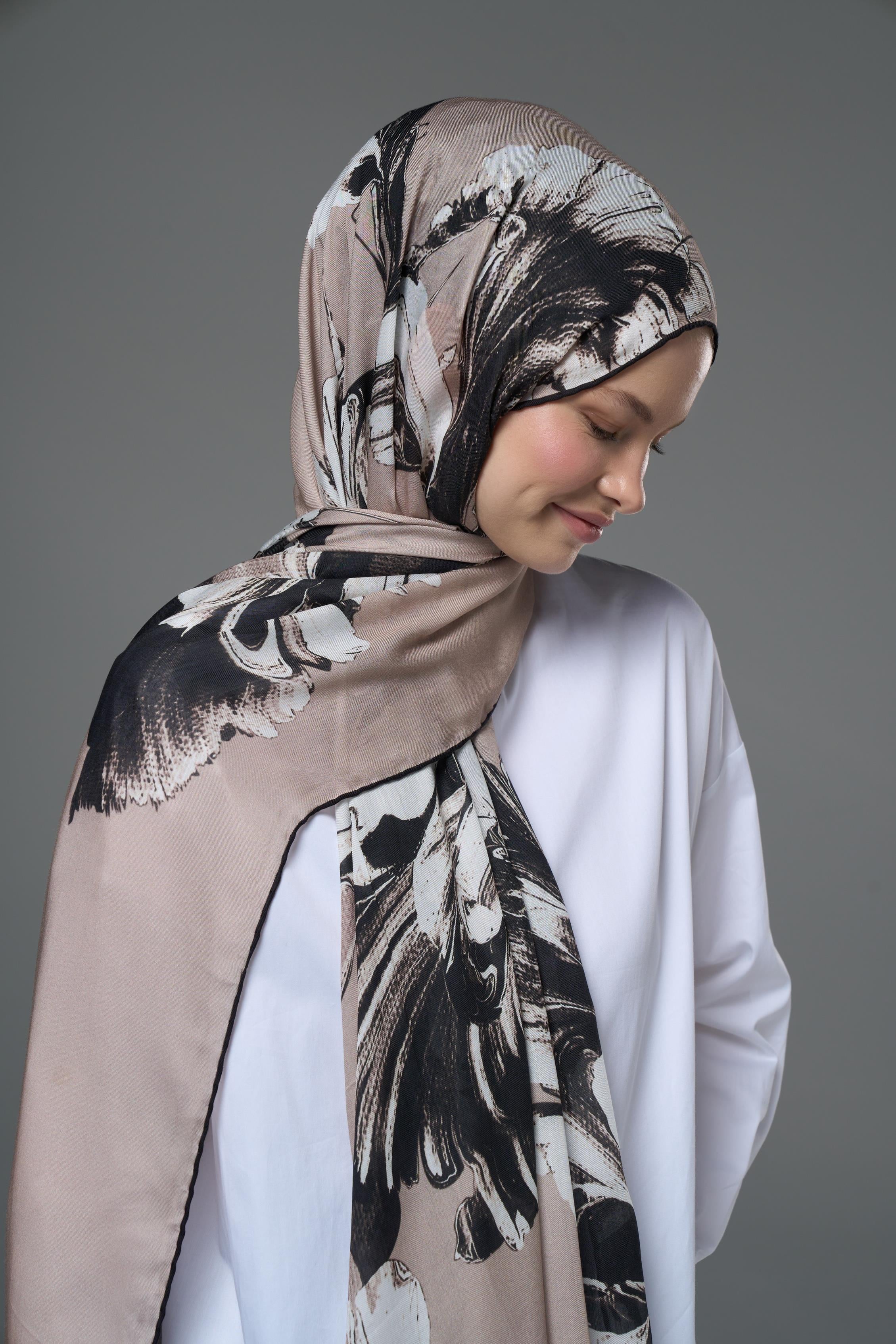 ZİA MODAL İPEK ŞAL 70*190 - BEJ