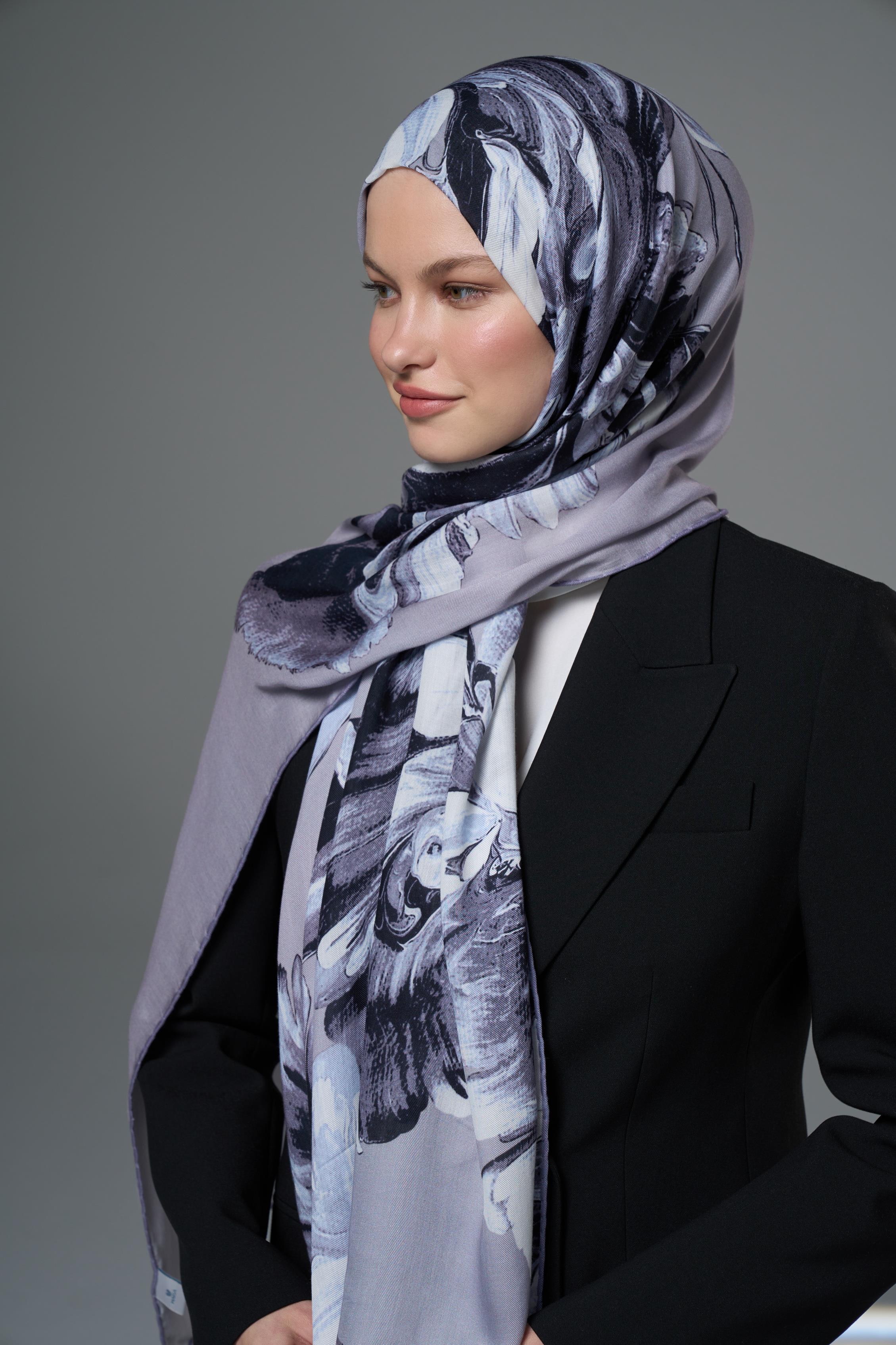 ZİA MODAL İPEK ŞAL 70*190 - GRİ