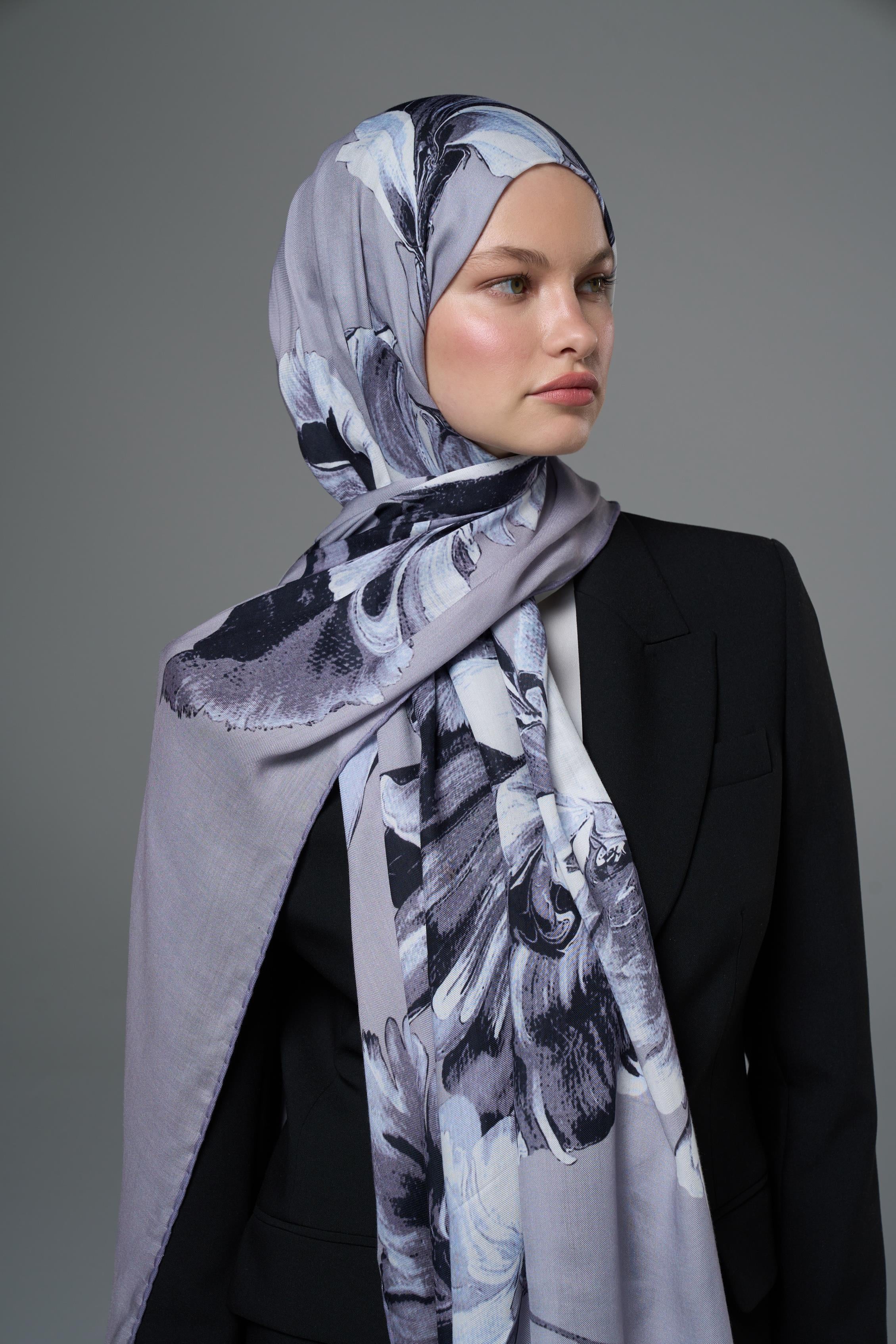 ZİA MODAL İPEK ŞAL 70*190 - GRİ