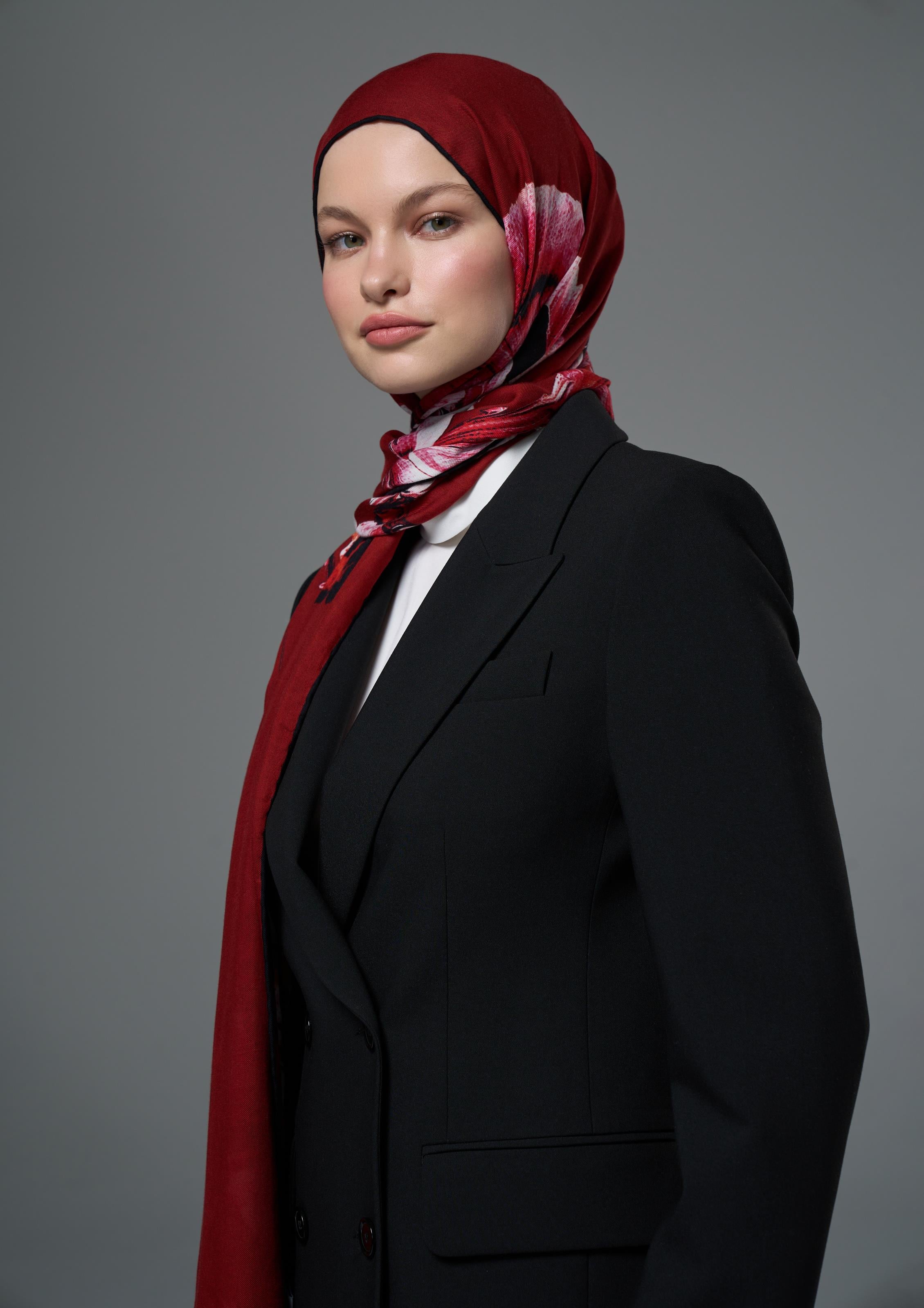 ZİA MODAL İPEK ŞAL 70*190 - KIRMIZI