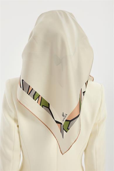 ADEN MULBERRY İPEK EŞARP 90*90 CM - BEJ