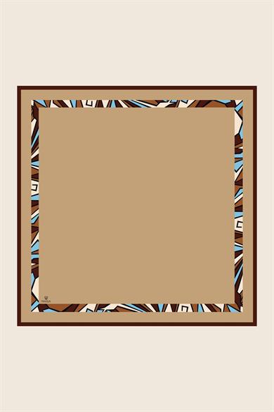 ADEN MULBERRY İPEK EŞARP 90*90 CM - CAMEL